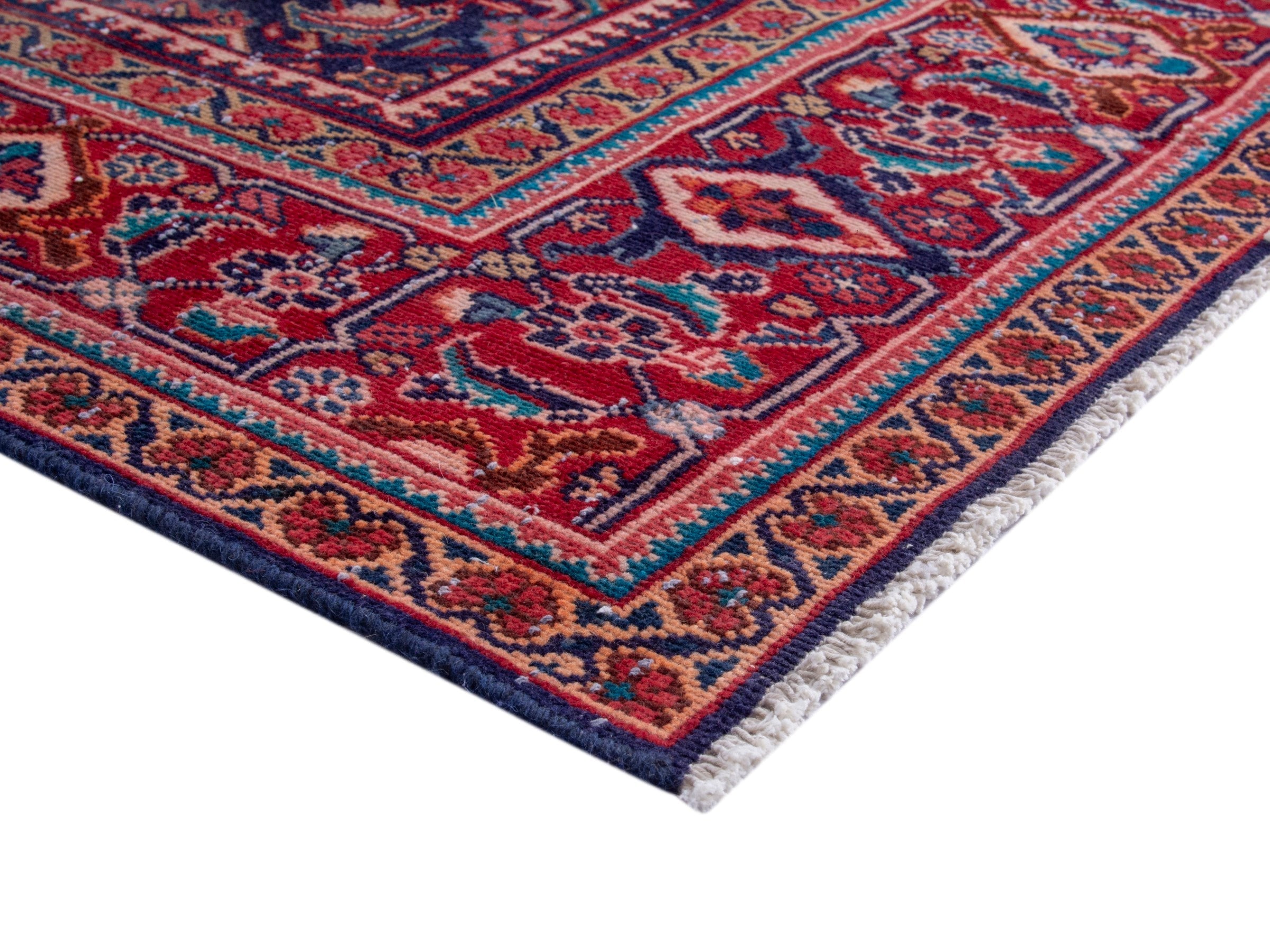 Persian Mahal oversized rug in deep indigo and faded red, view 5 of 18
