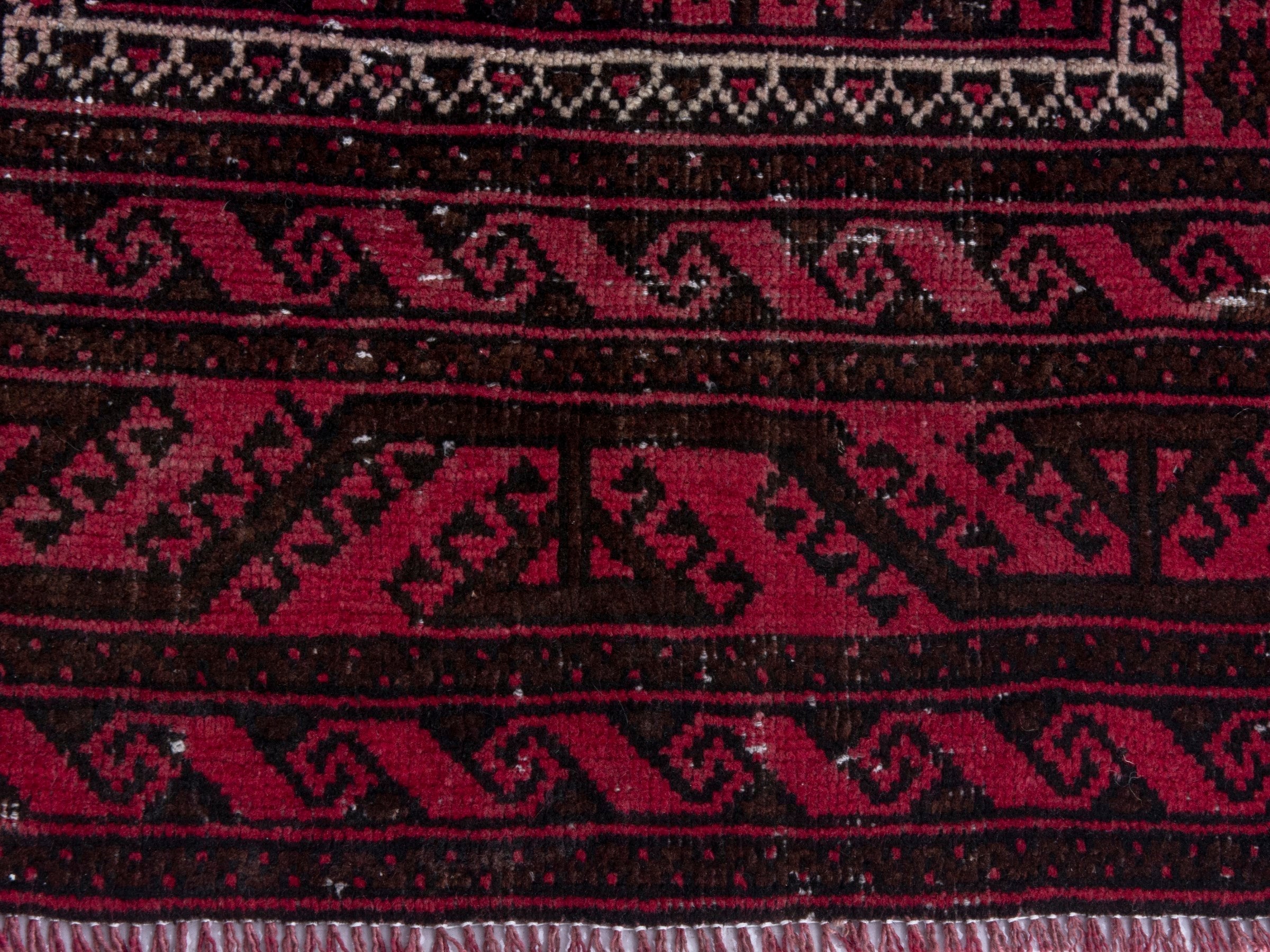 Persian Baluch area rug in burgundy and deep red, view 11 of 19