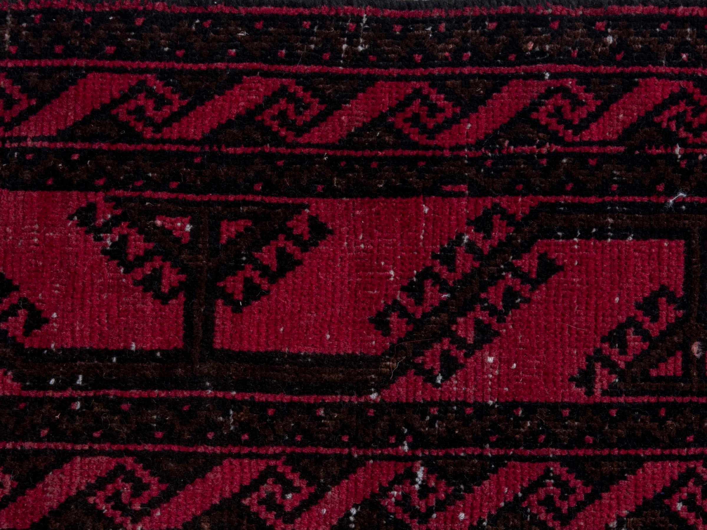 Persian Baluch area rug in burgundy and deep red, view 13 of 19