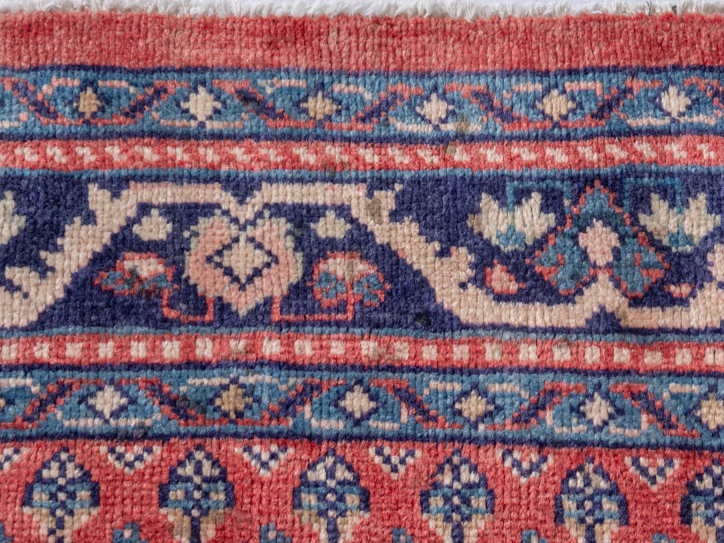 Persian Arak area rug in deep red and navy, view 15 of 20