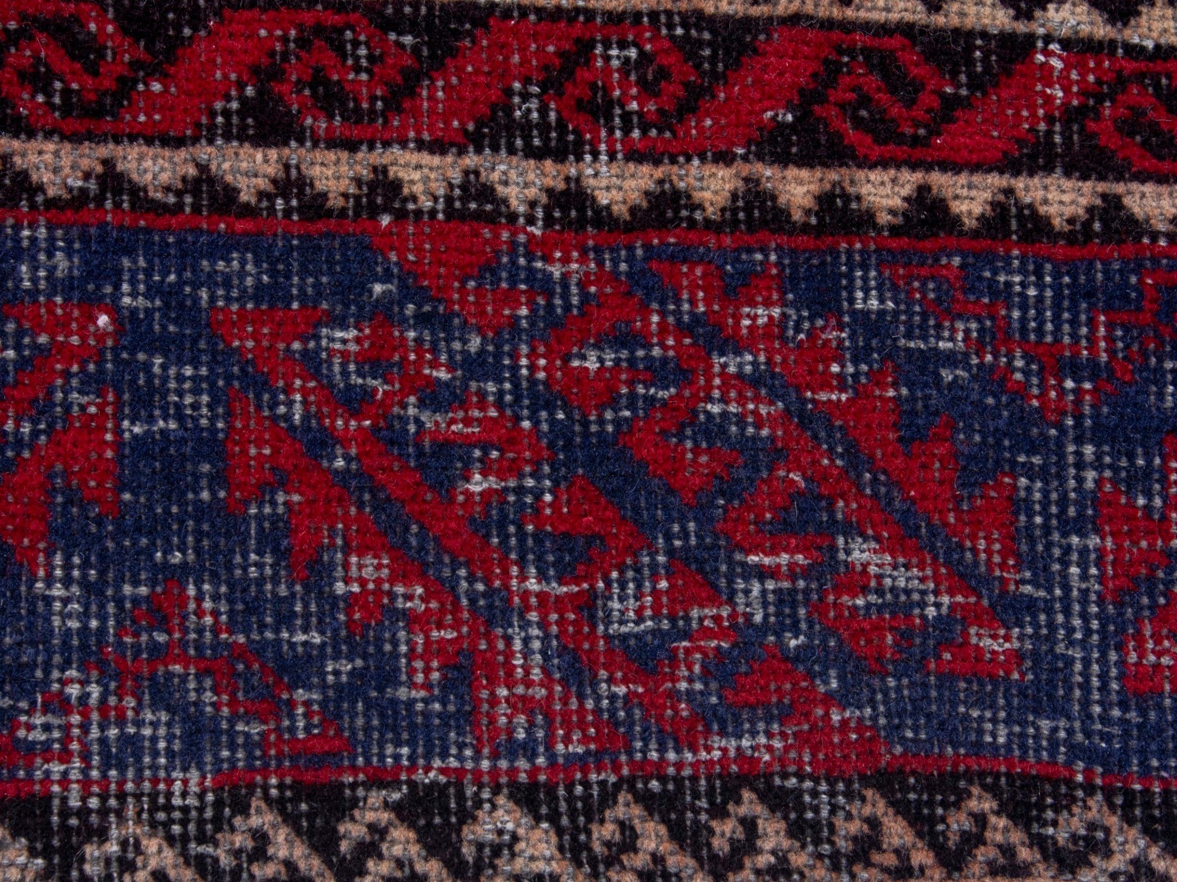 Persian Baluch area rug in burgundy and deep red, view 11 of 19