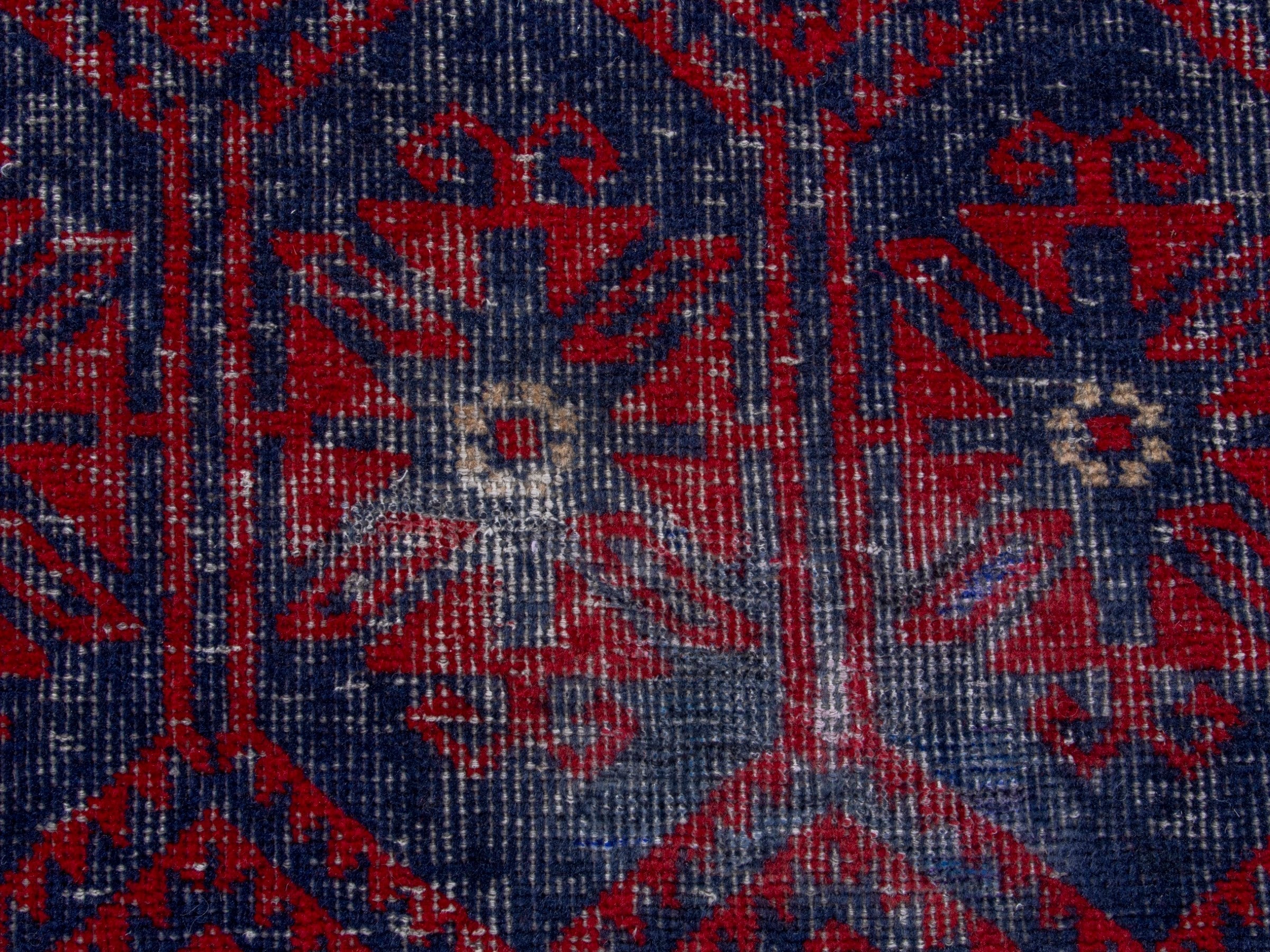 Persian Baluch area rug in burgundy and deep red, view 13 of 19