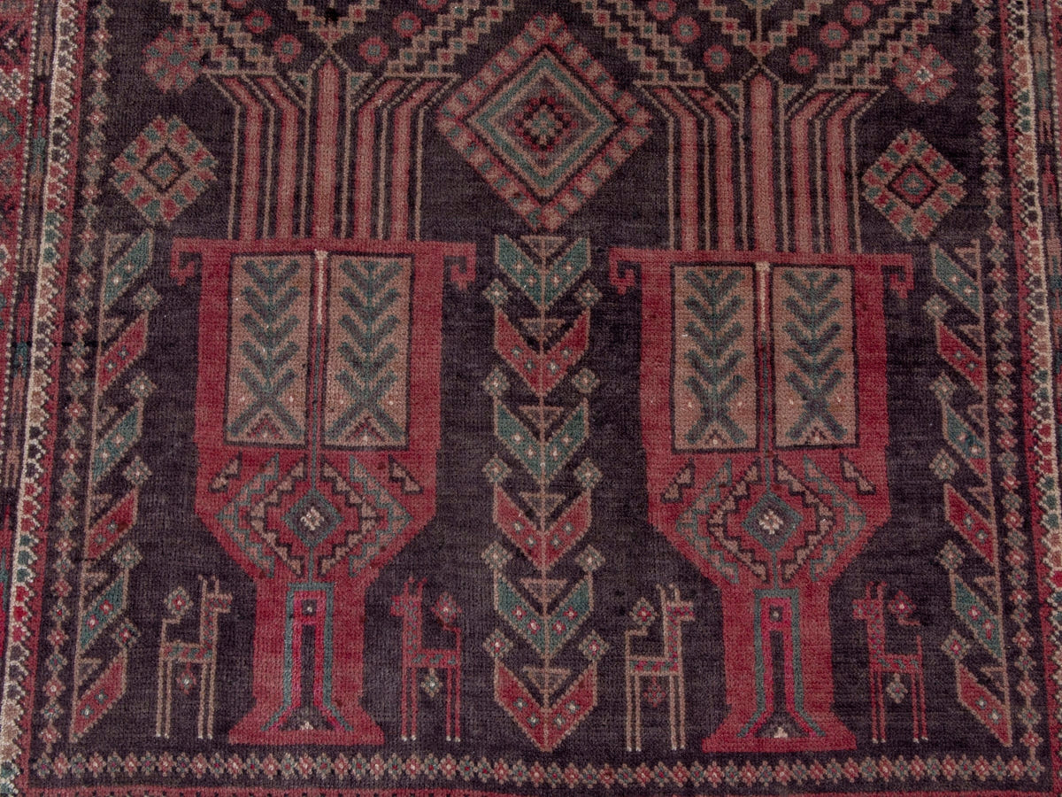 4745, Persian Baluch Runner Rug
