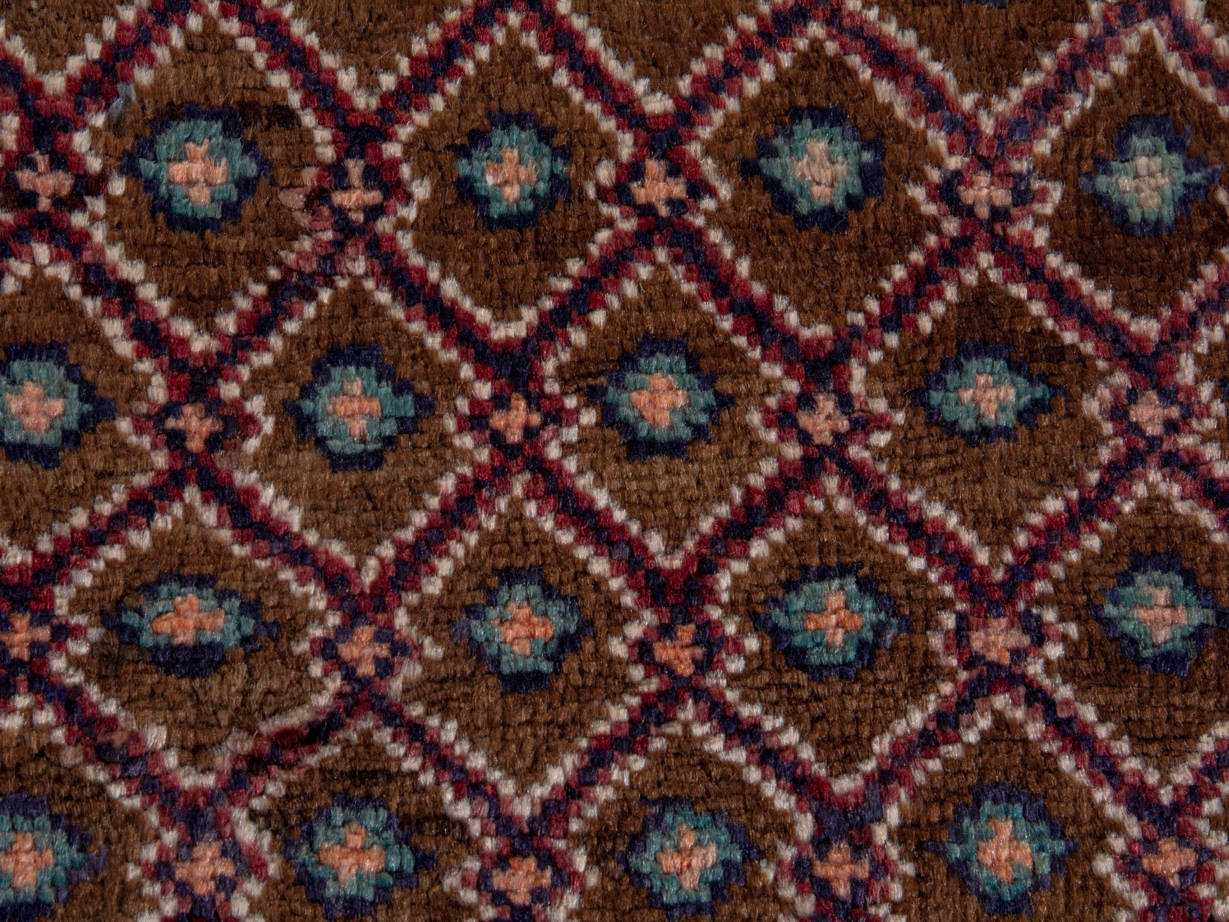 Persian Songhor area rug in beige and deep red, view 12 of 18