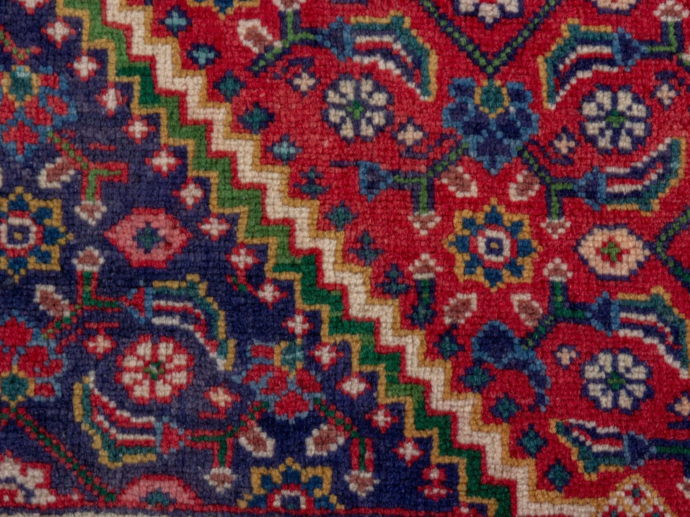 Persian Mahal area rug in rust and plum, view 11 of 19