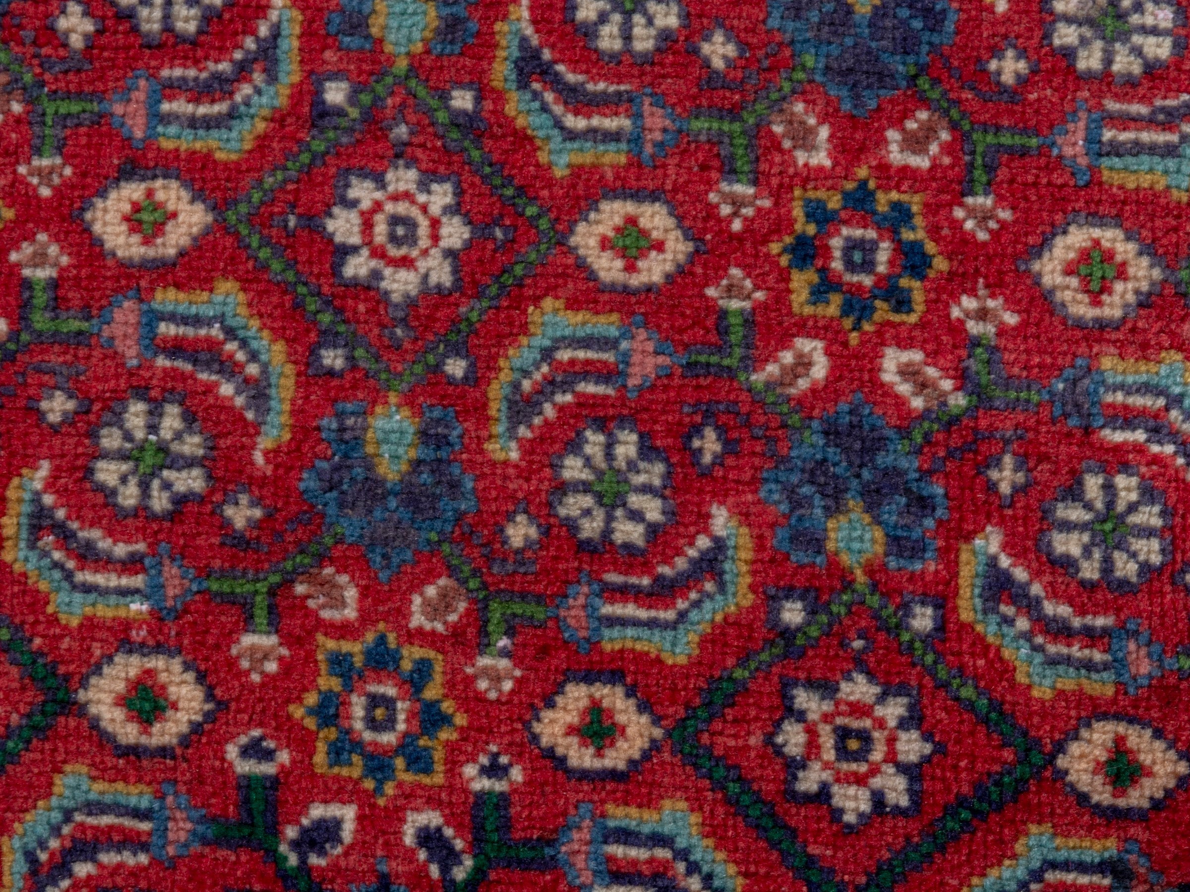 Persian Mahal area rug in rust and plum, view 12 of 19
