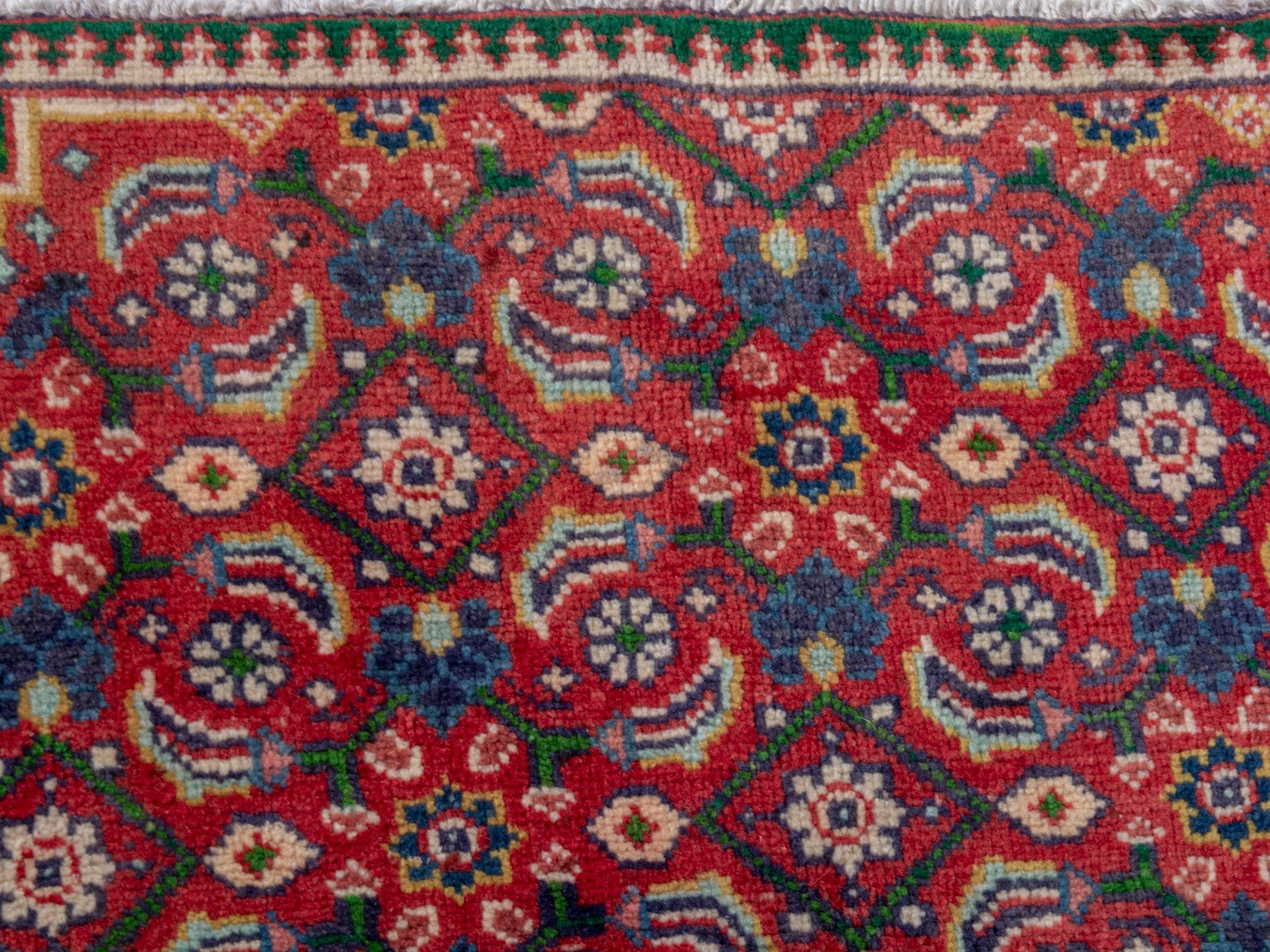 Persian Mahal area rug in rust and plum, view 14 of 19