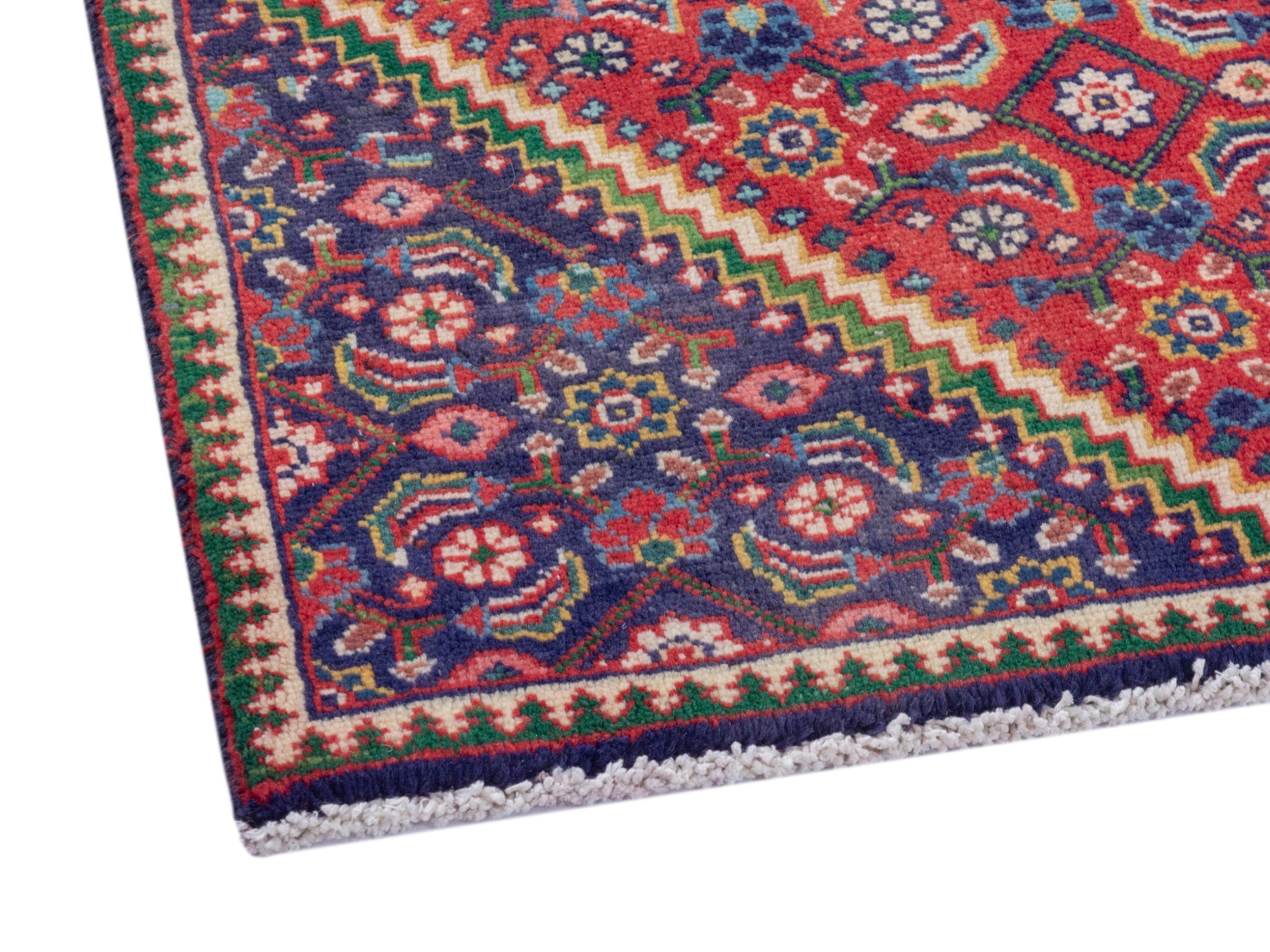 Persian Mahal area rug in rust and plum, view 5 of 19