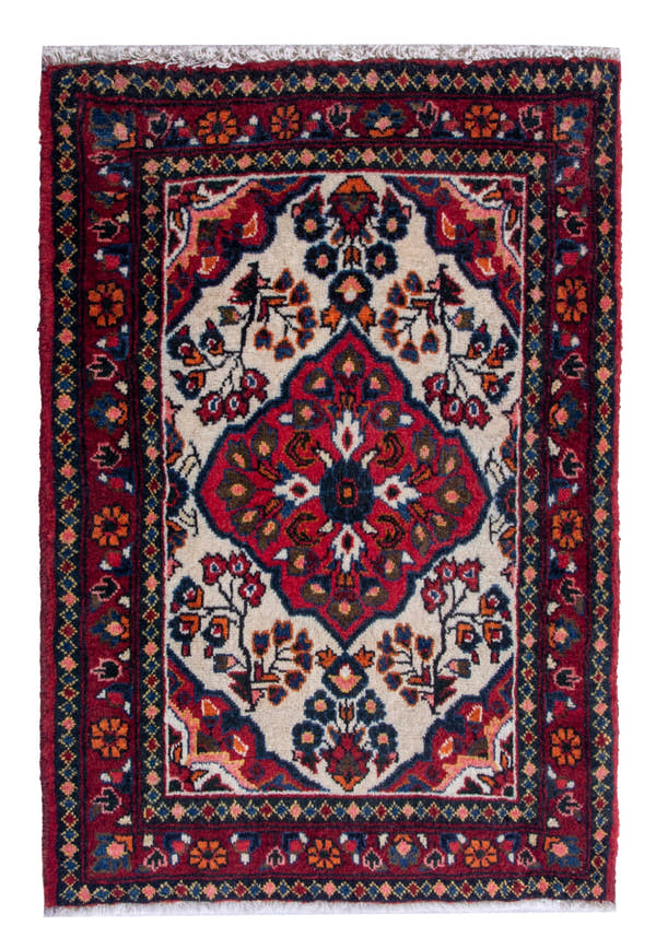 4784, Persian Hamadan Mini Rug