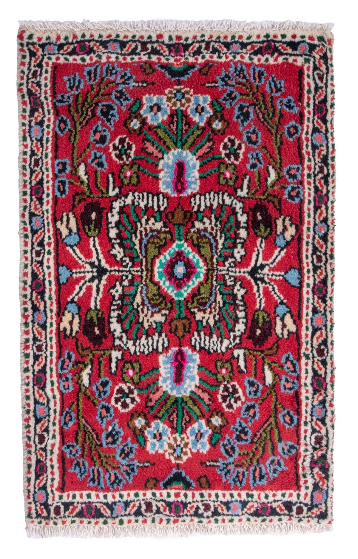 4792, Persian Hamadan Mini Rug