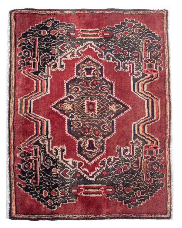 4796, Persian Hamadan Mini Rug