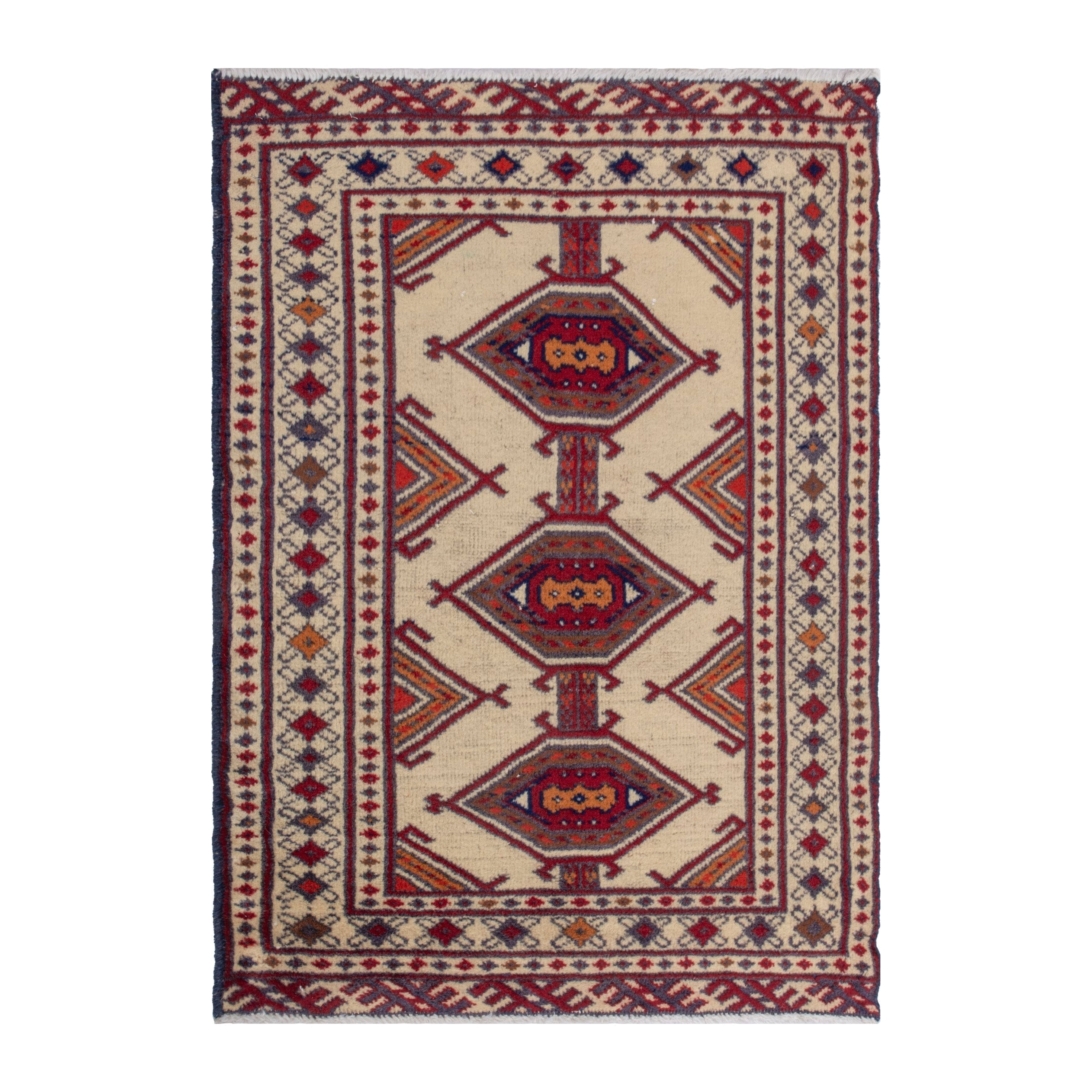 4875 - Persian Torkaman Accent Rug 2'1" x 2'11"