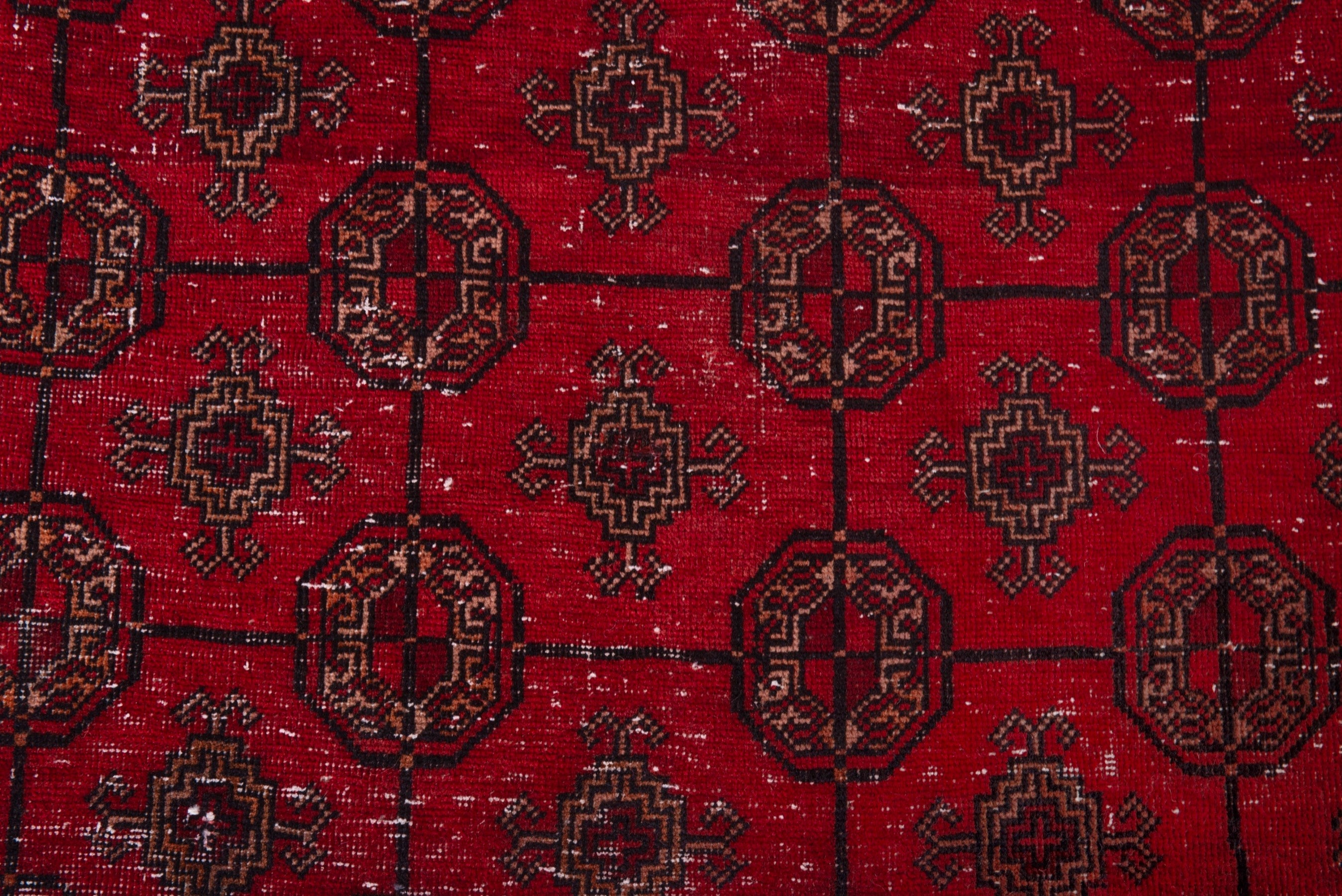 Persian Baluch runner rug in deep red and rust, view 11 of 17