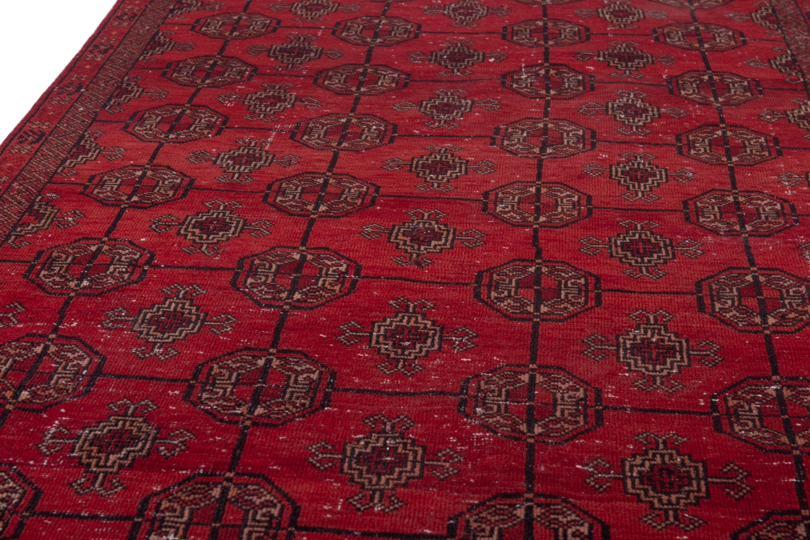 Persian Baluch runner rug in deep red and rust, view 9 of 17