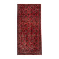 Persian Baluch runner rug in deep red and rust, 2'11" x 6'1"
