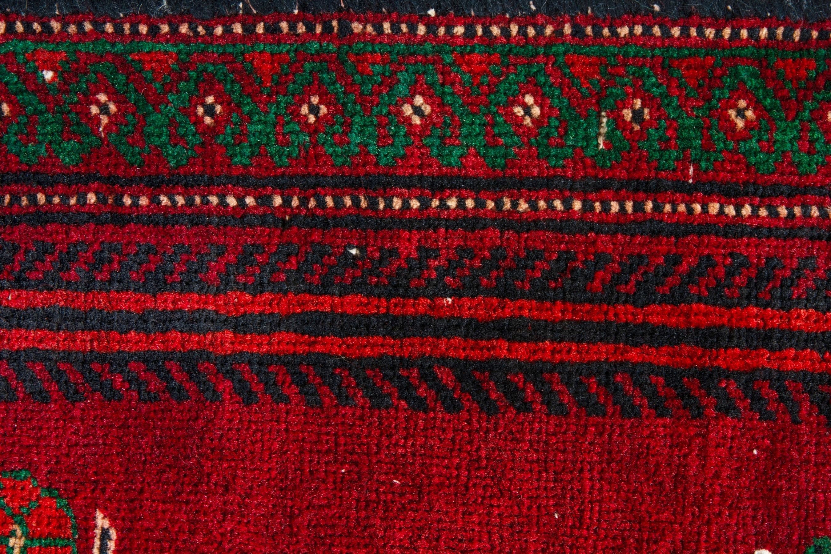 Persian Baluch accent rug in deep red and dark brown, view 11 of 16