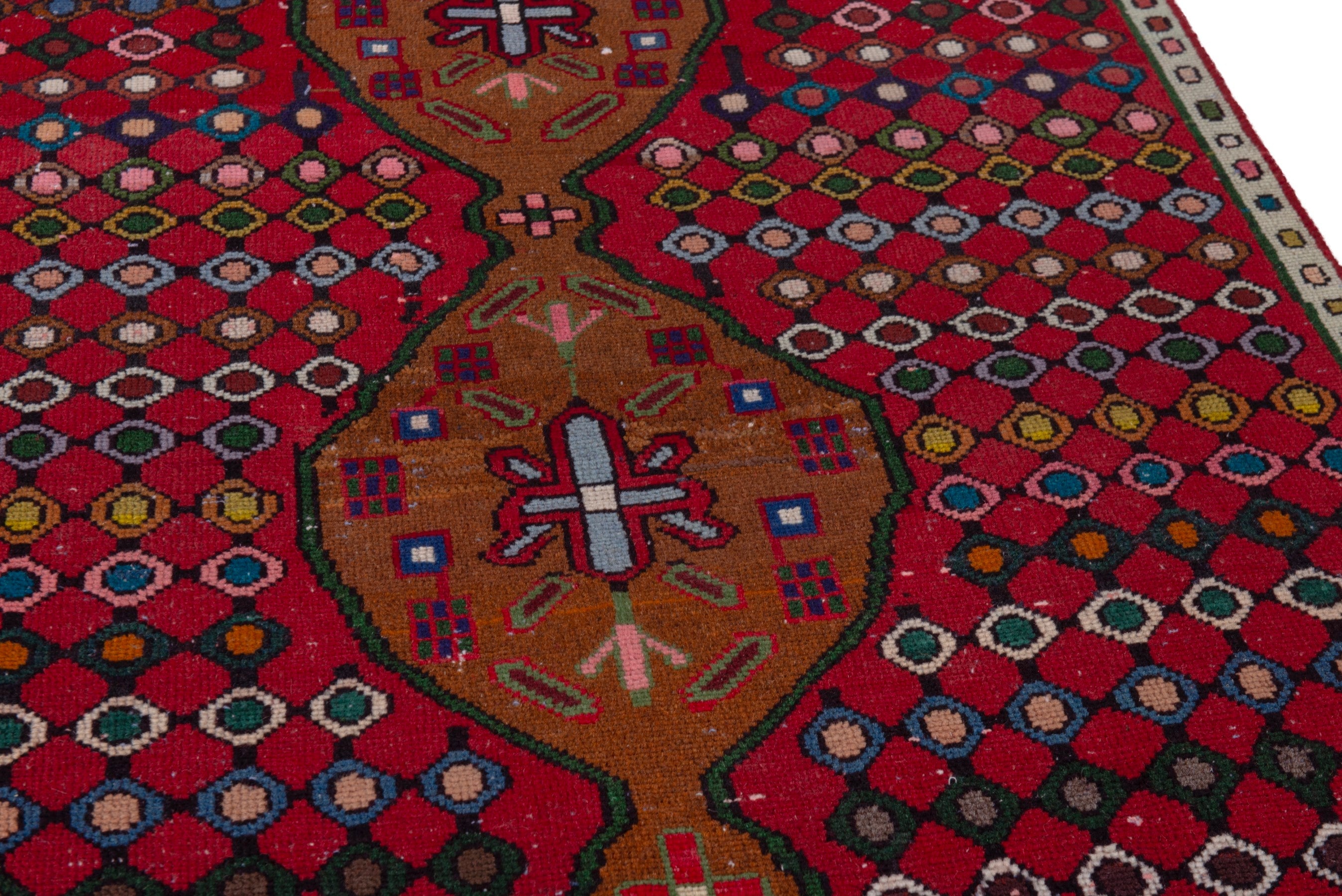 Persian Mahal accent rug in deep red and terracotta, view 10 of 18