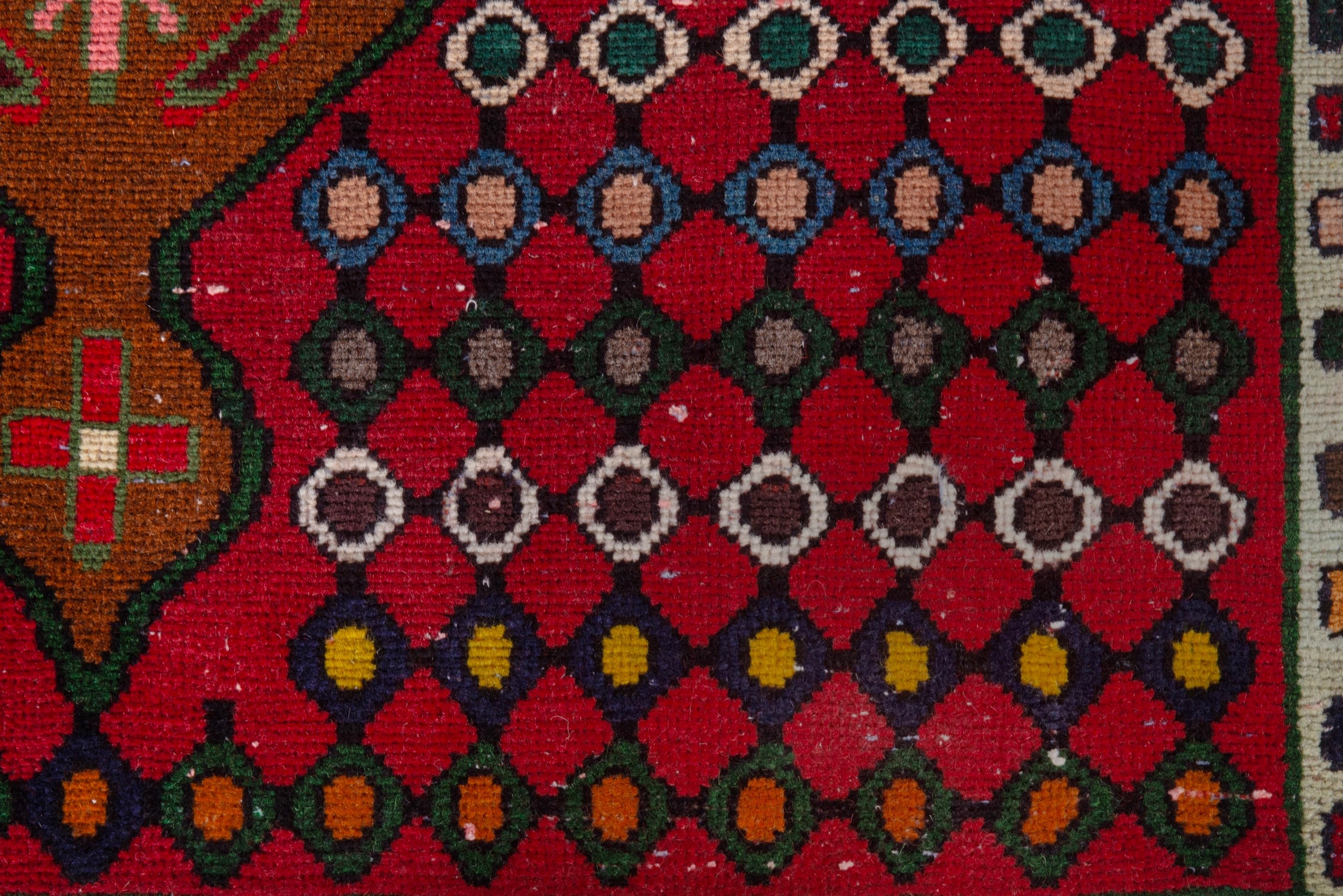 Persian Mahal accent rug in deep red and terracotta, view 11 of 18