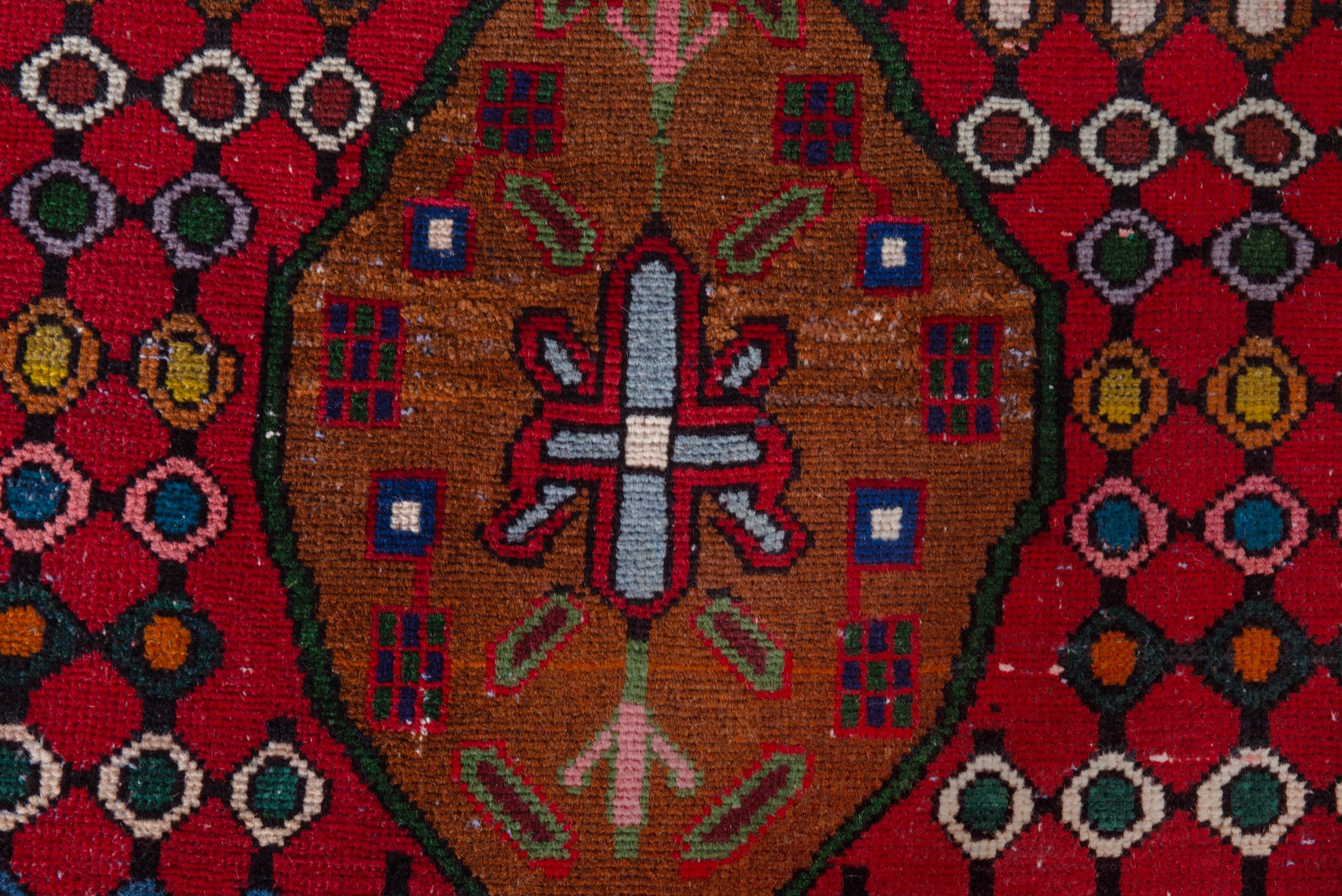 Persian Mahal accent rug in deep red and terracotta, view 12 of 18