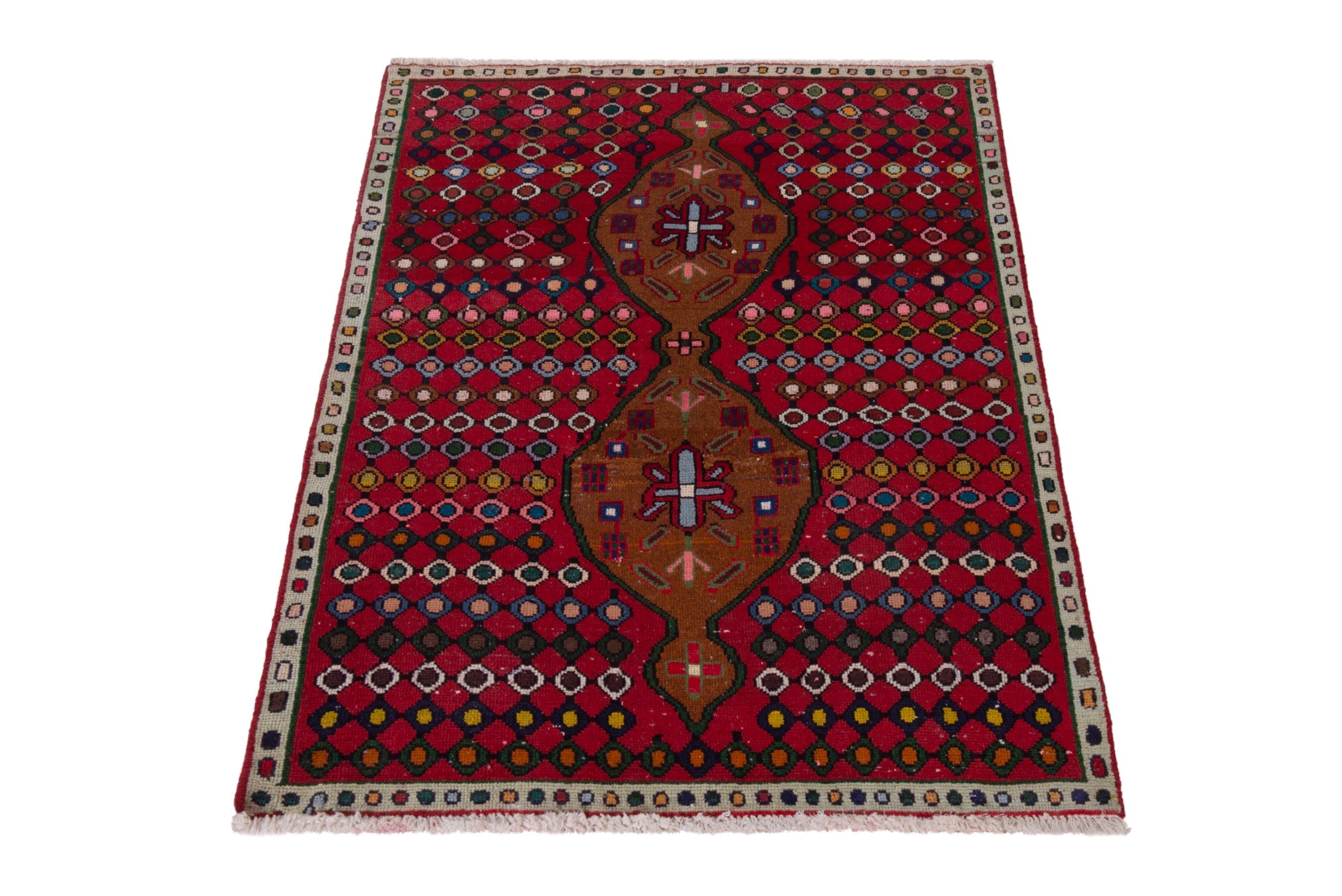 Persian Mahal accent rug in deep red and terracotta, view 2 of 18