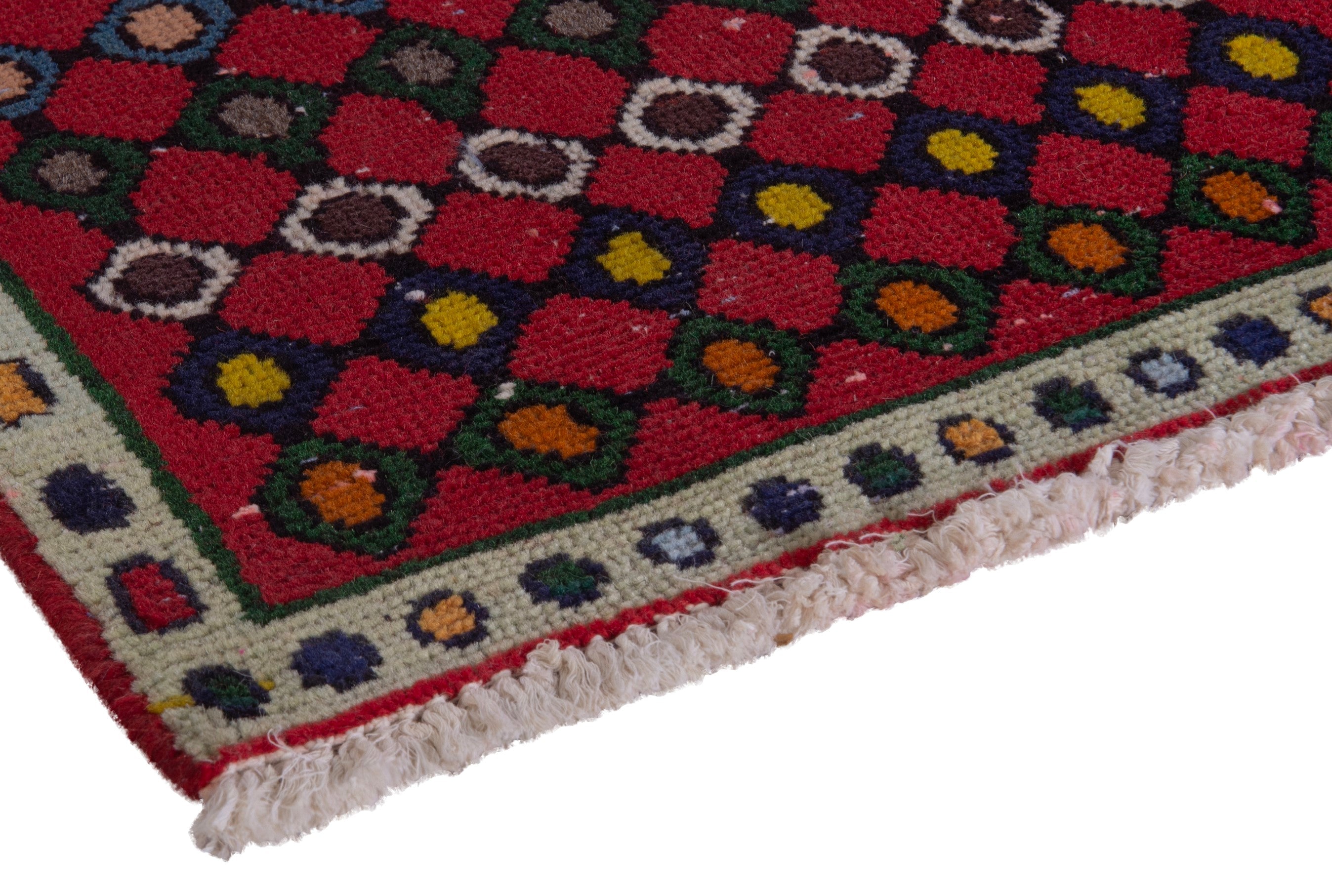 Persian Mahal accent rug in deep red and terracotta, view 6 of 18