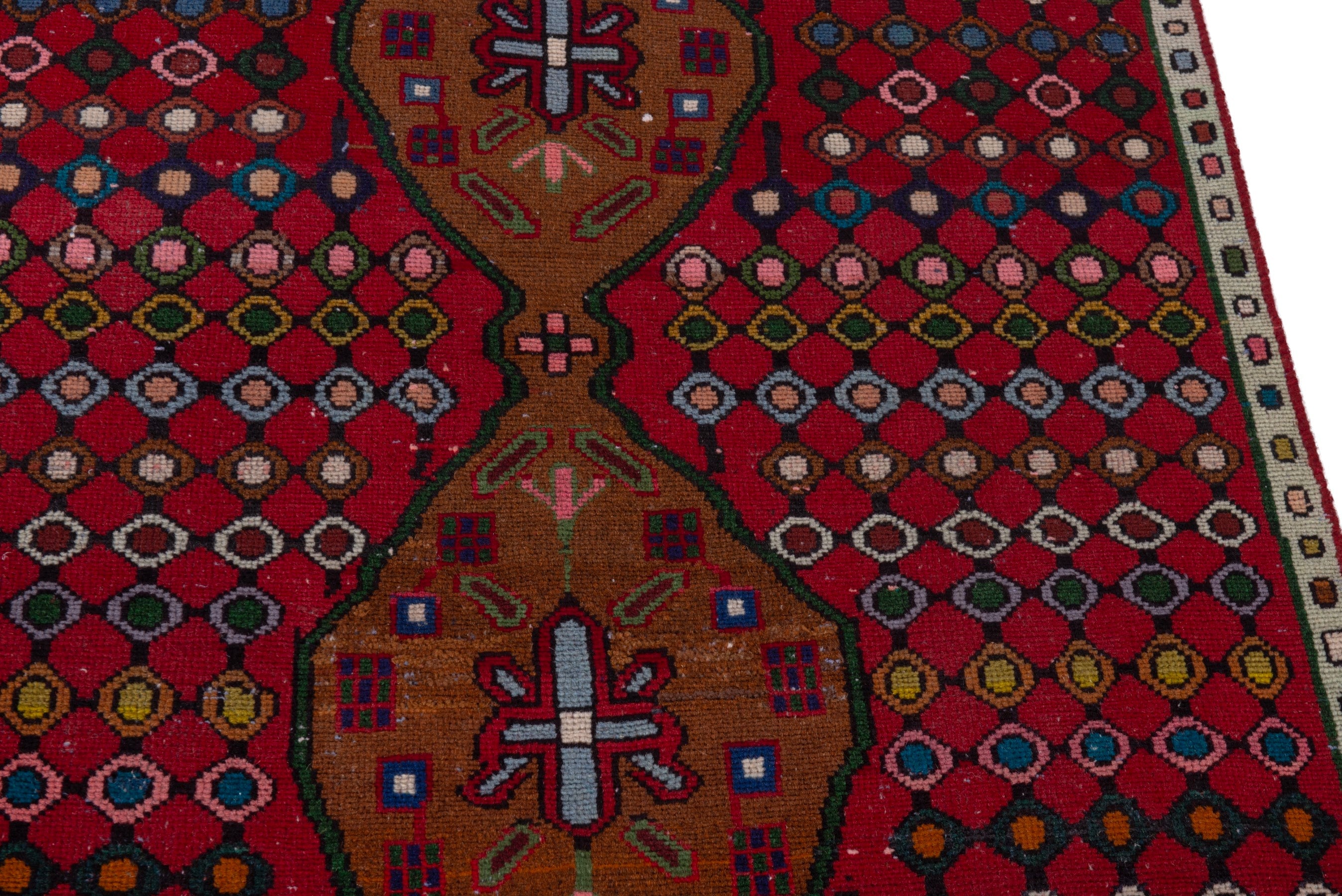 Persian Mahal accent rug in deep red and terracotta, view 7 of 18