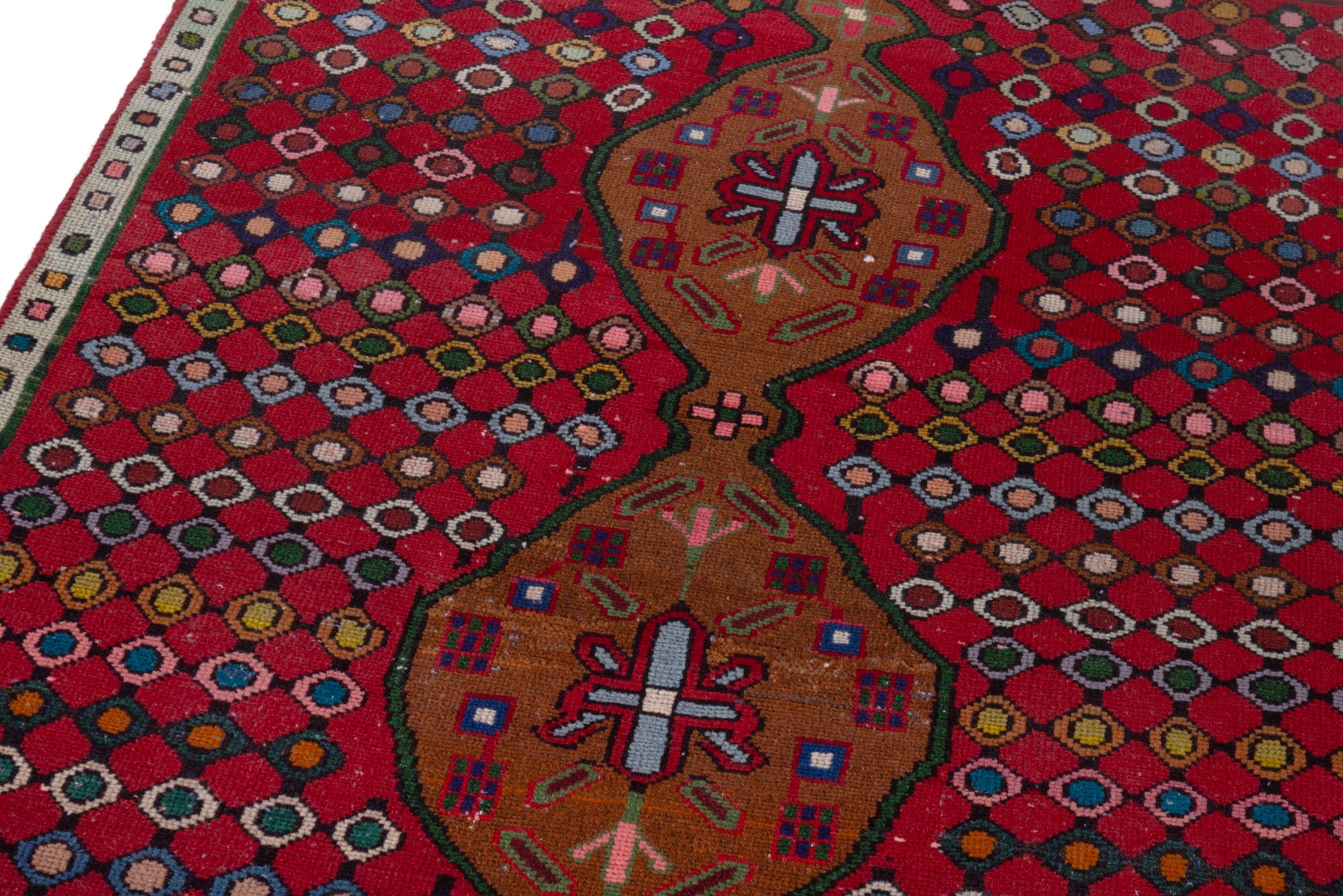 Persian Mahal accent rug in deep red and terracotta, view 9 of 18