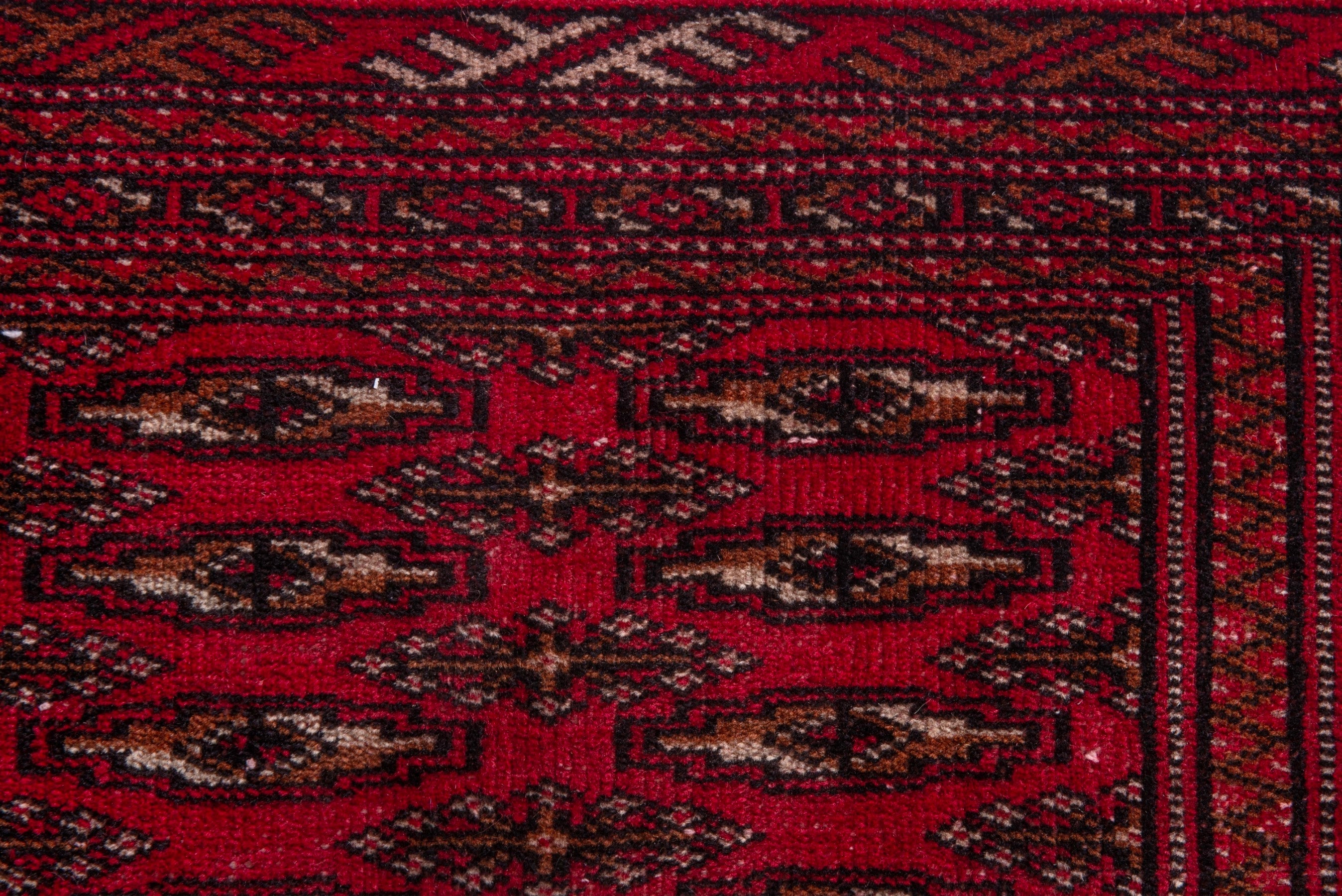 Persian Torkaman accent rug in burgundy and deep red, view 12 of 17