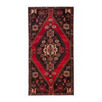 Persian Saveh runner rug in burgundy and deep red, 3'1" x 6'3"