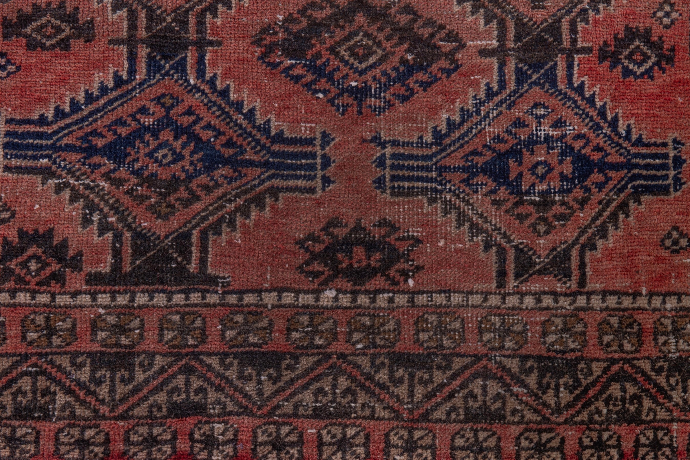 Persian Baluch accent rug in terracotta and rust, view 11 of 18