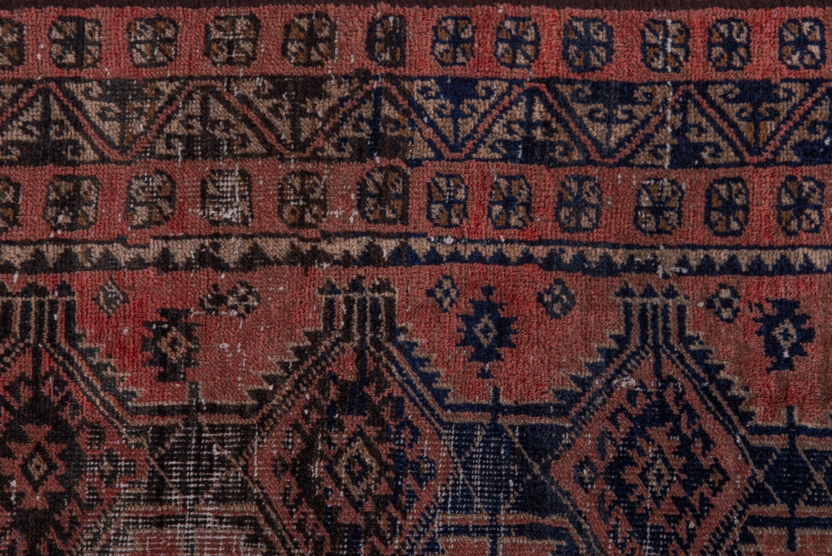 Persian Baluch accent rug in terracotta and rust, view 14 of 18