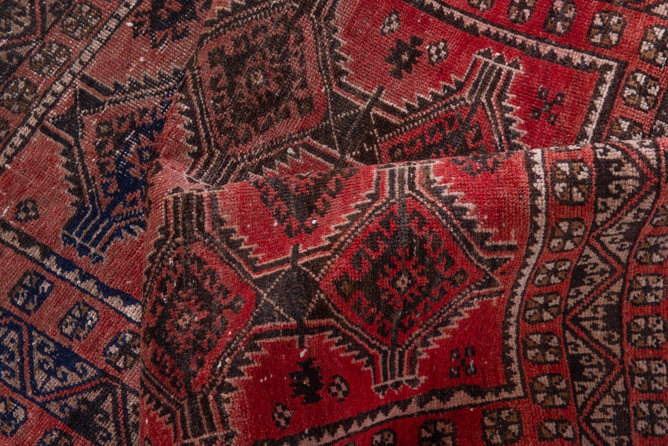 Persian Baluch accent rug in terracotta and rust, view 15 of 18
