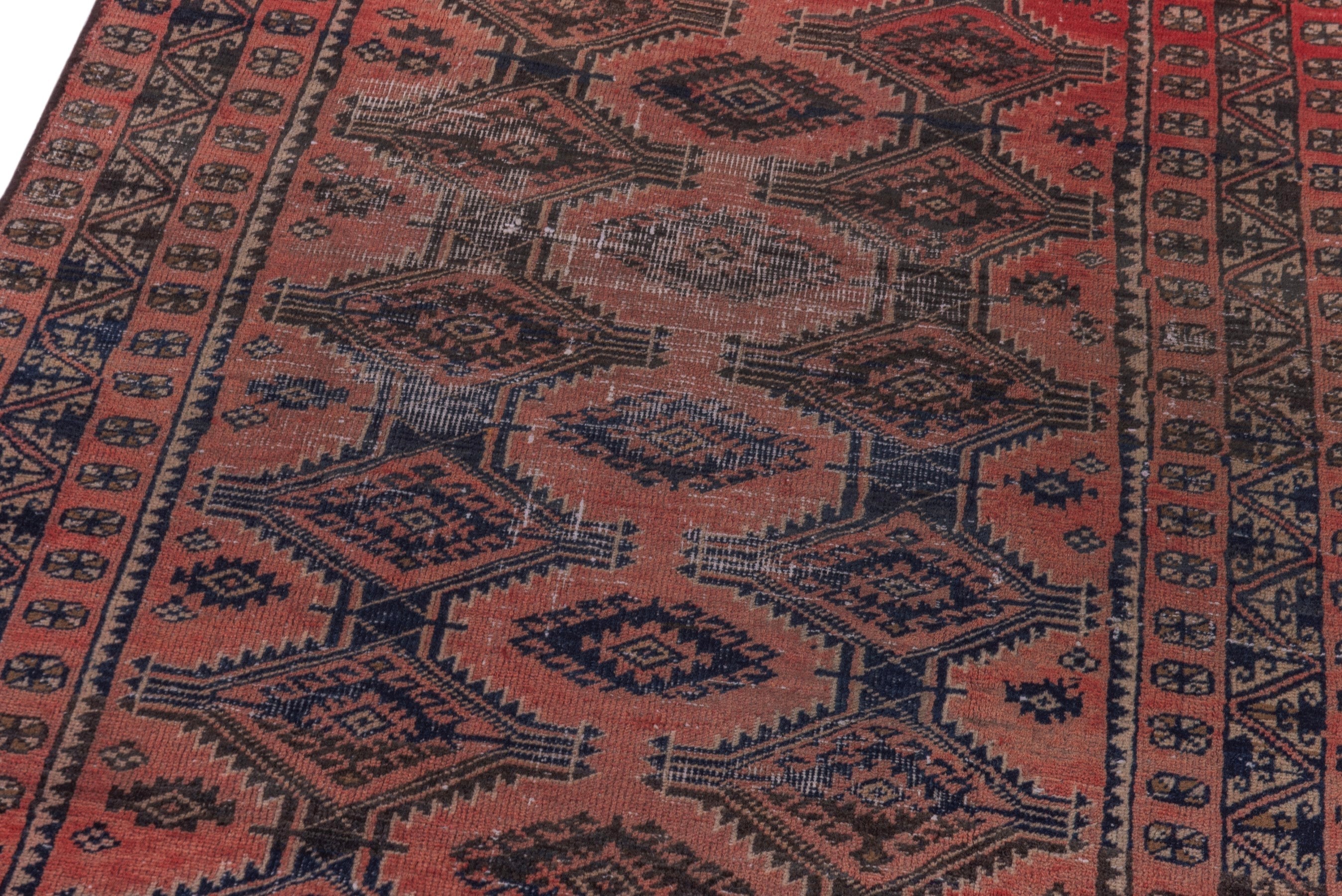 Persian Baluch accent rug in terracotta and rust, view 9 of 18