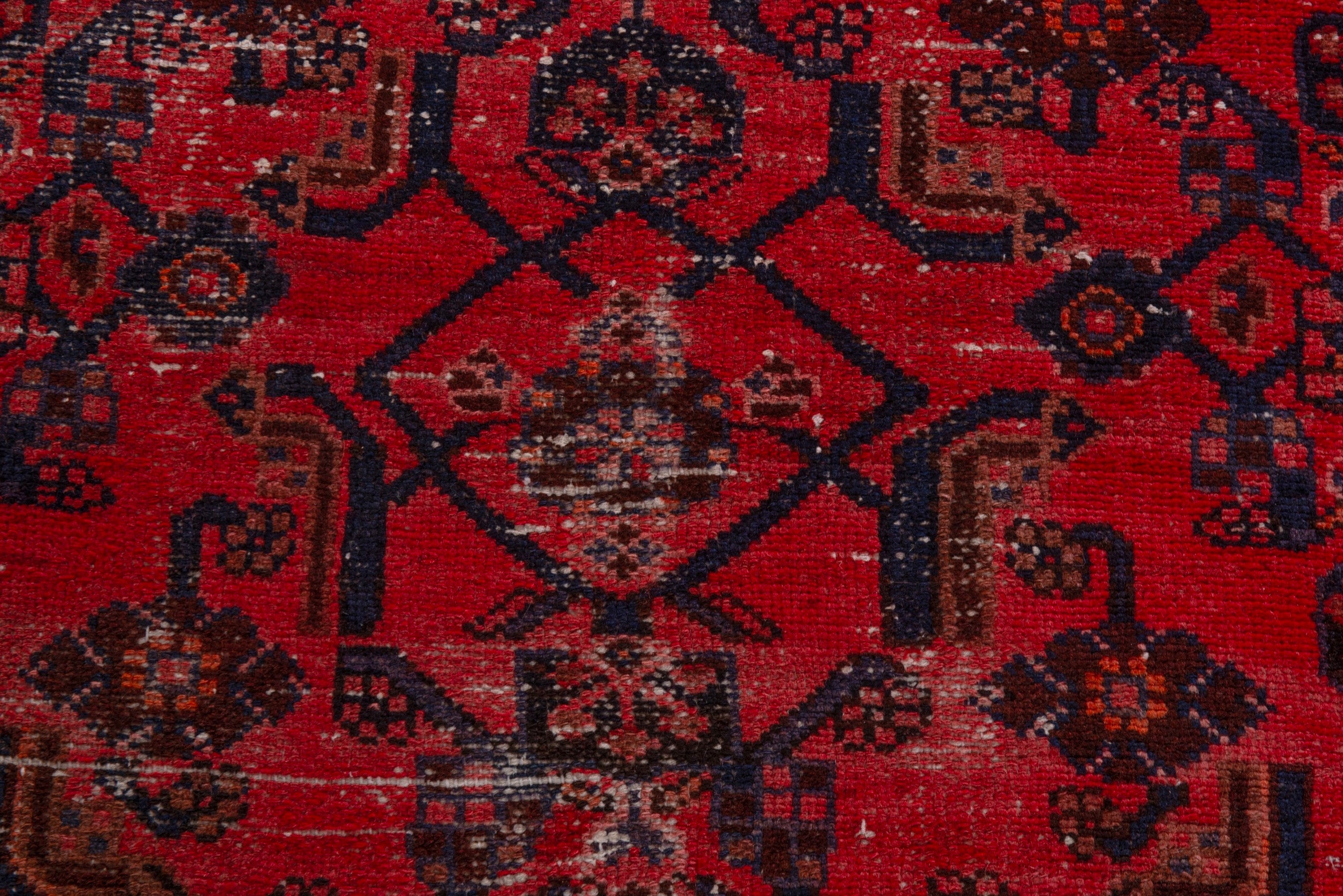 Persian Zanjan accent rug in deep red and black cherry, view 12 of 21