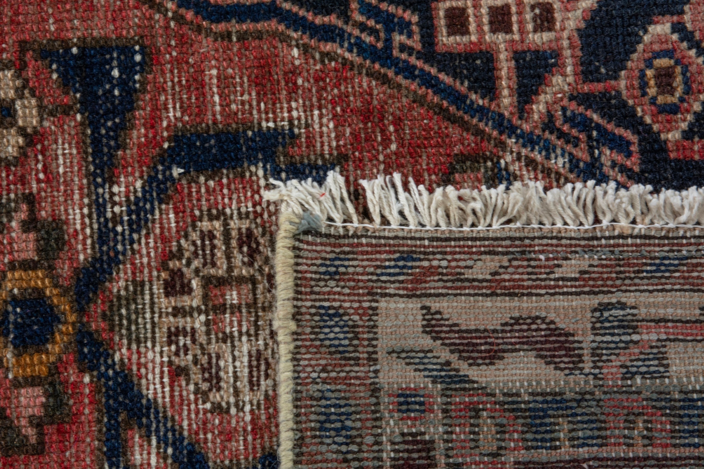 Persian Saveh accent rug in burgundy and dark brown, view 19 of 19
