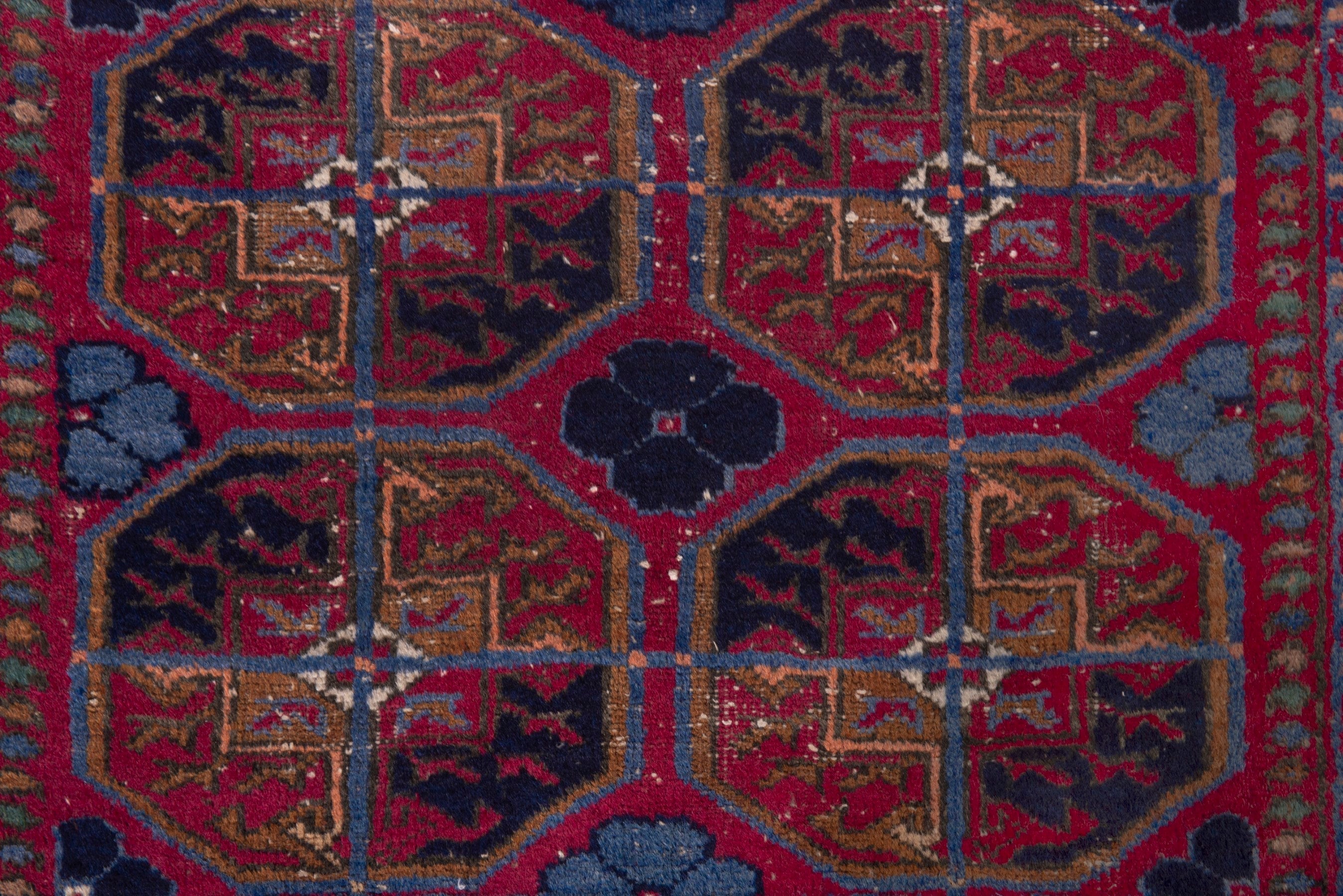 Persian Baluch accent rug in burgundy and deep red, view 11 of 18