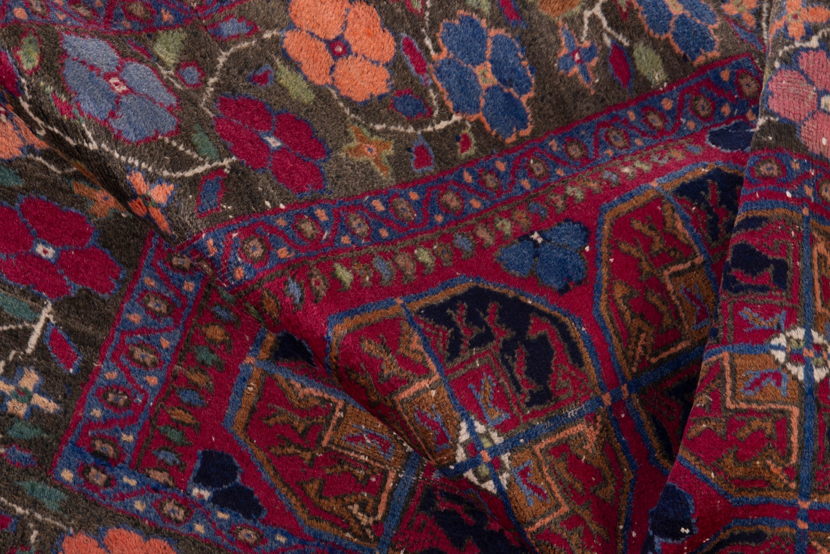 Persian Baluch accent rug in burgundy and deep red, view 16 of 18