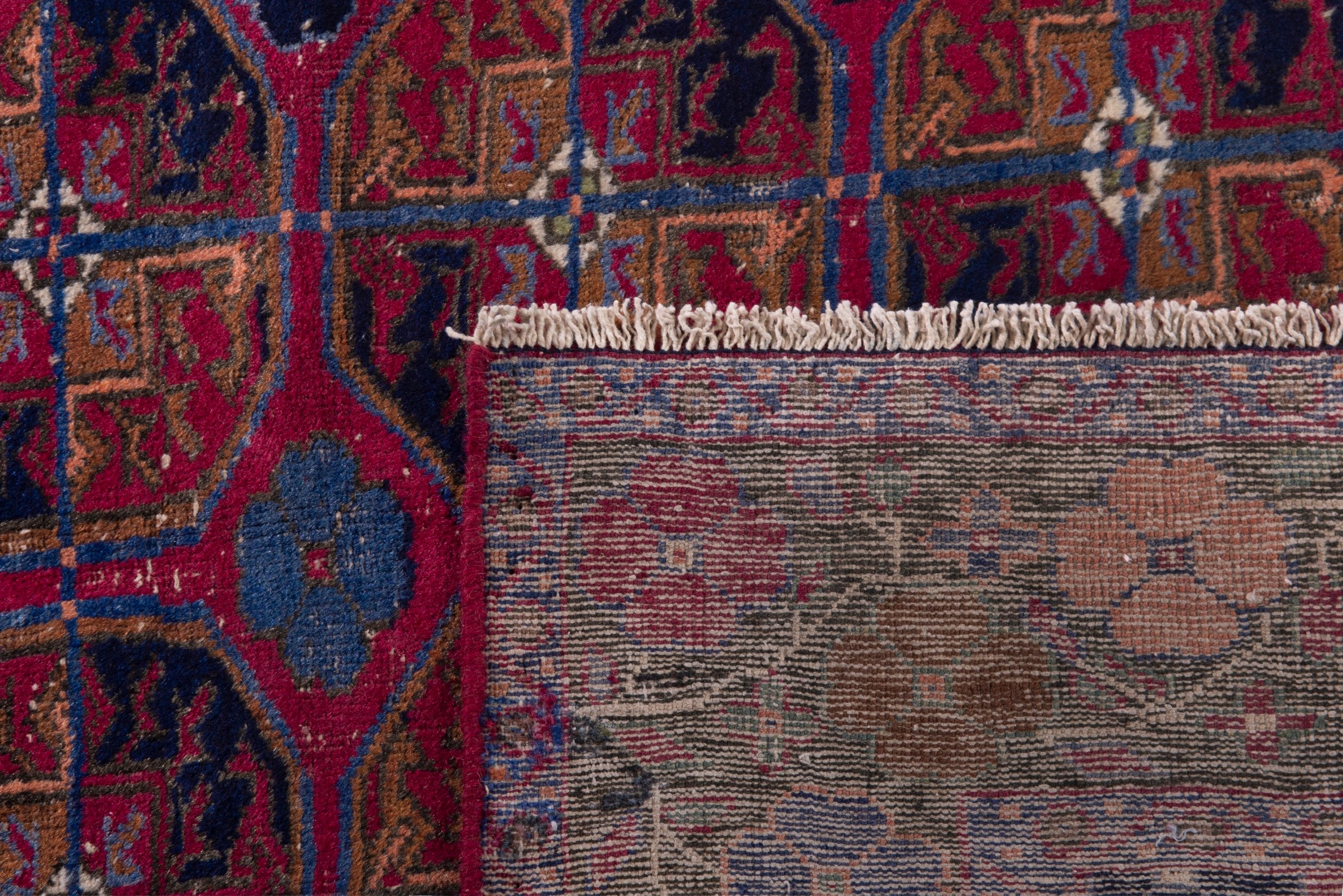 Persian Baluch accent rug in burgundy and deep red, view 18 of 18