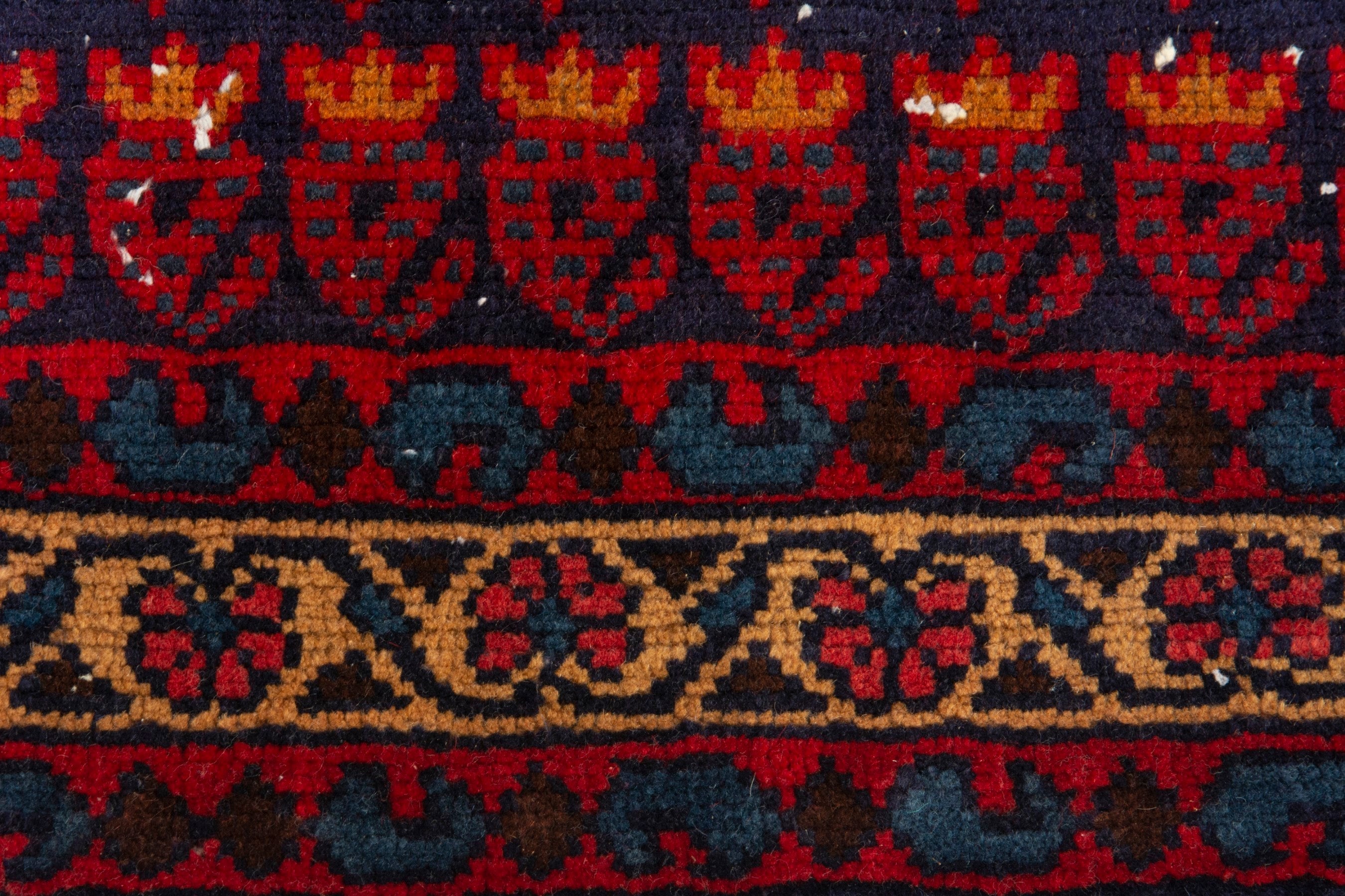 Persian Vist accent rug in deep red and burnt orange, view 11 of 17