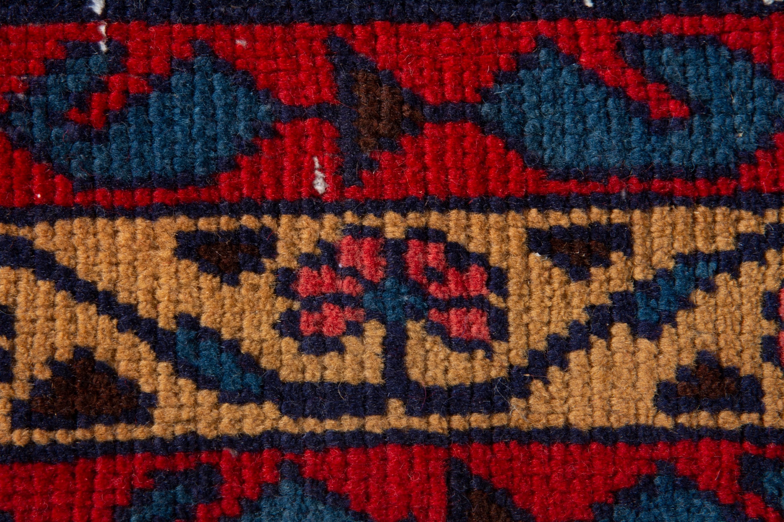 Persian Vist accent rug in deep red and burnt orange, view 13 of 17