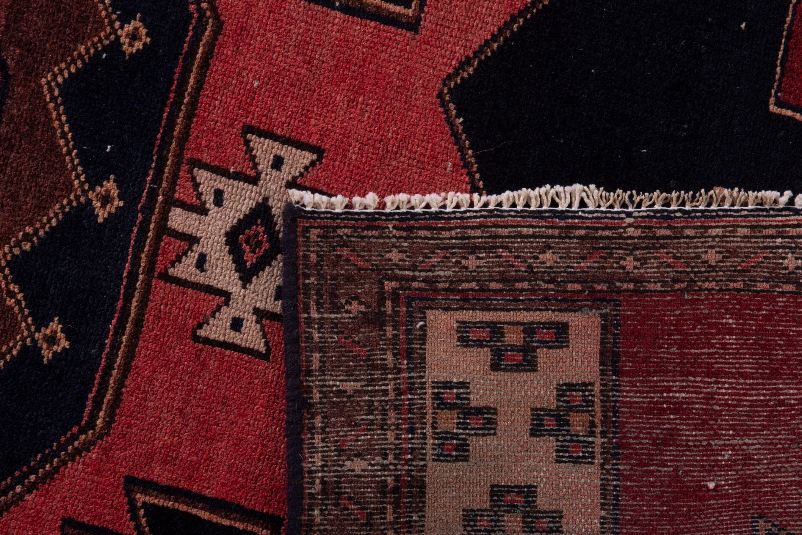Persian Saveh accent rug in deep red and black, view 18 of 18
