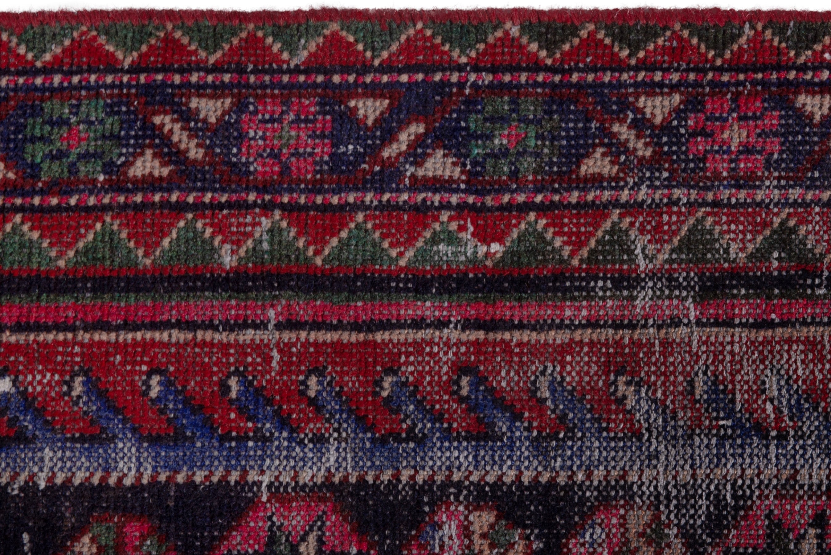 Persian Ferdos area rug in burgundy and faded red, view 13 of 19