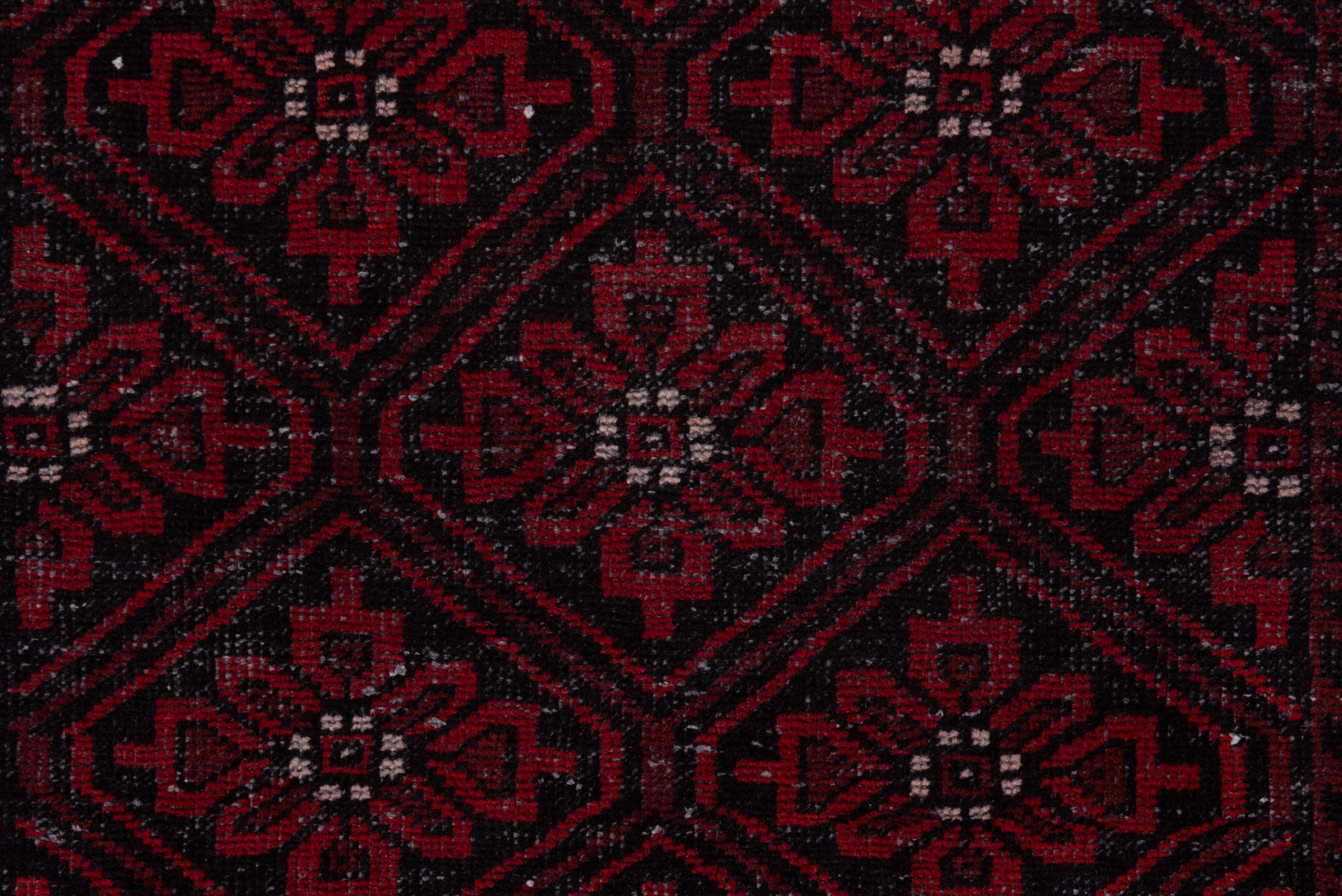 Persian Baluch runner rug in burgundy and deep red, view 12 of 19