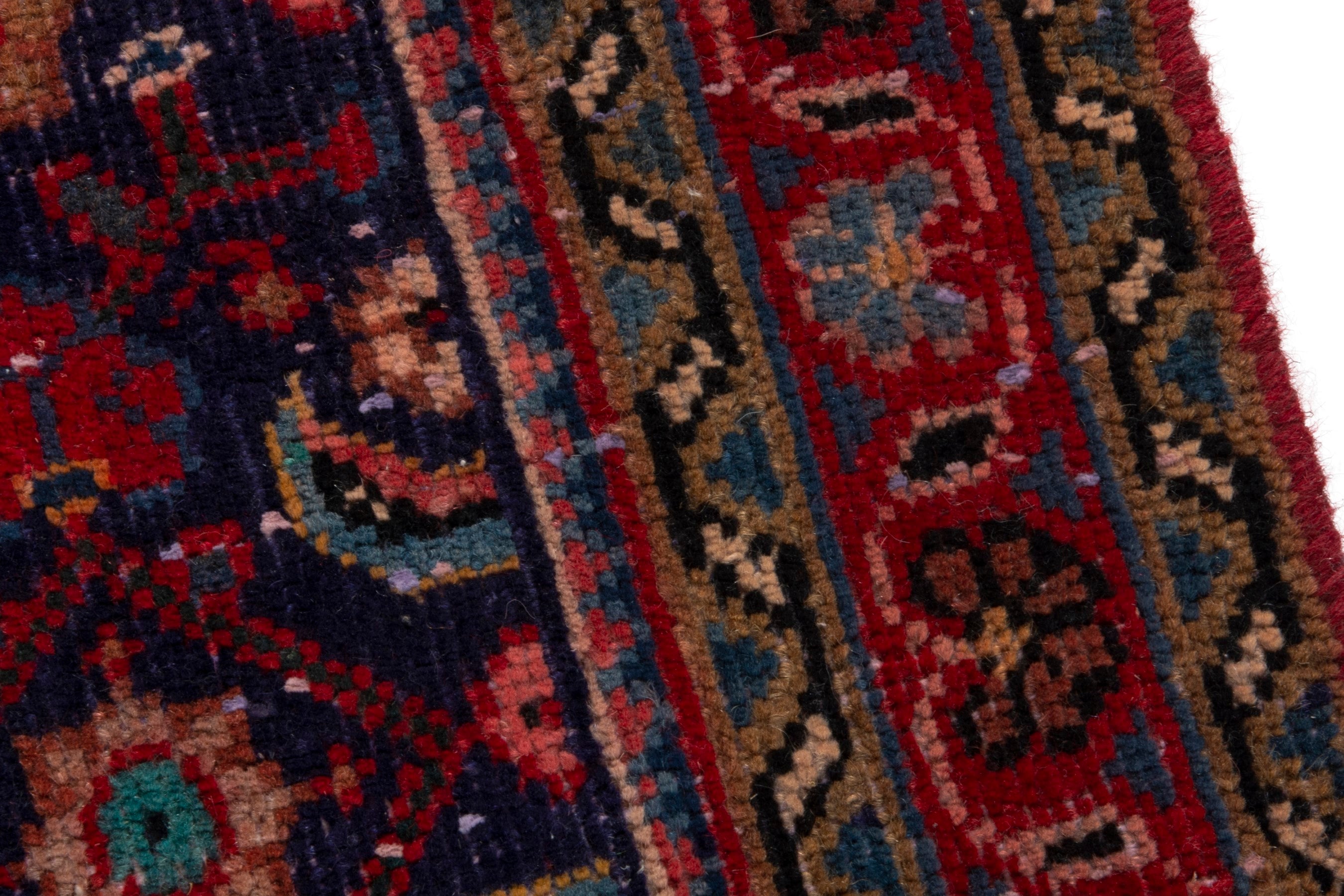 Persian Mahal runner rug in burgundy and deep red, view 7 of 17