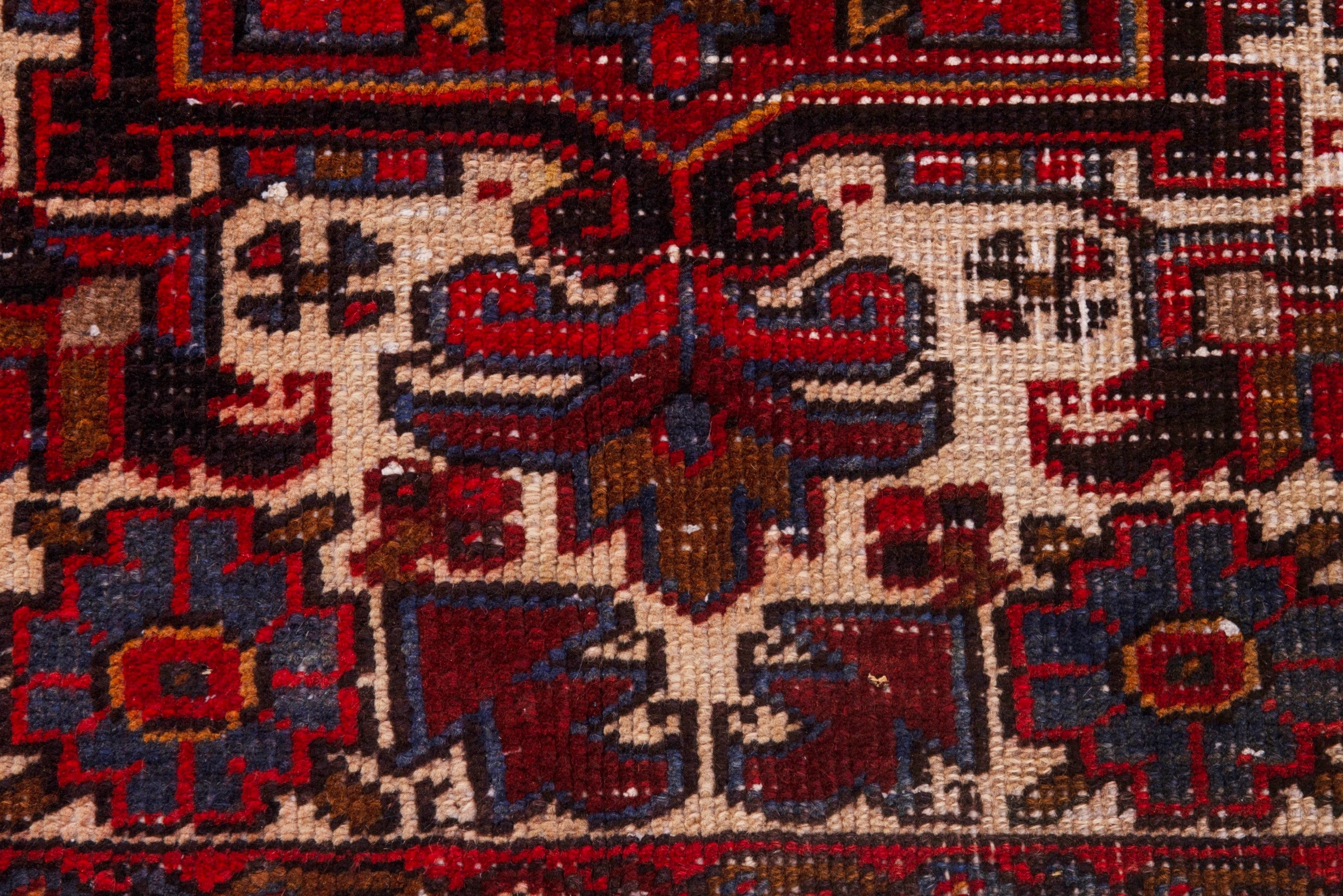Persian Gorevan area rug in deep red and rust, view 11 of 21