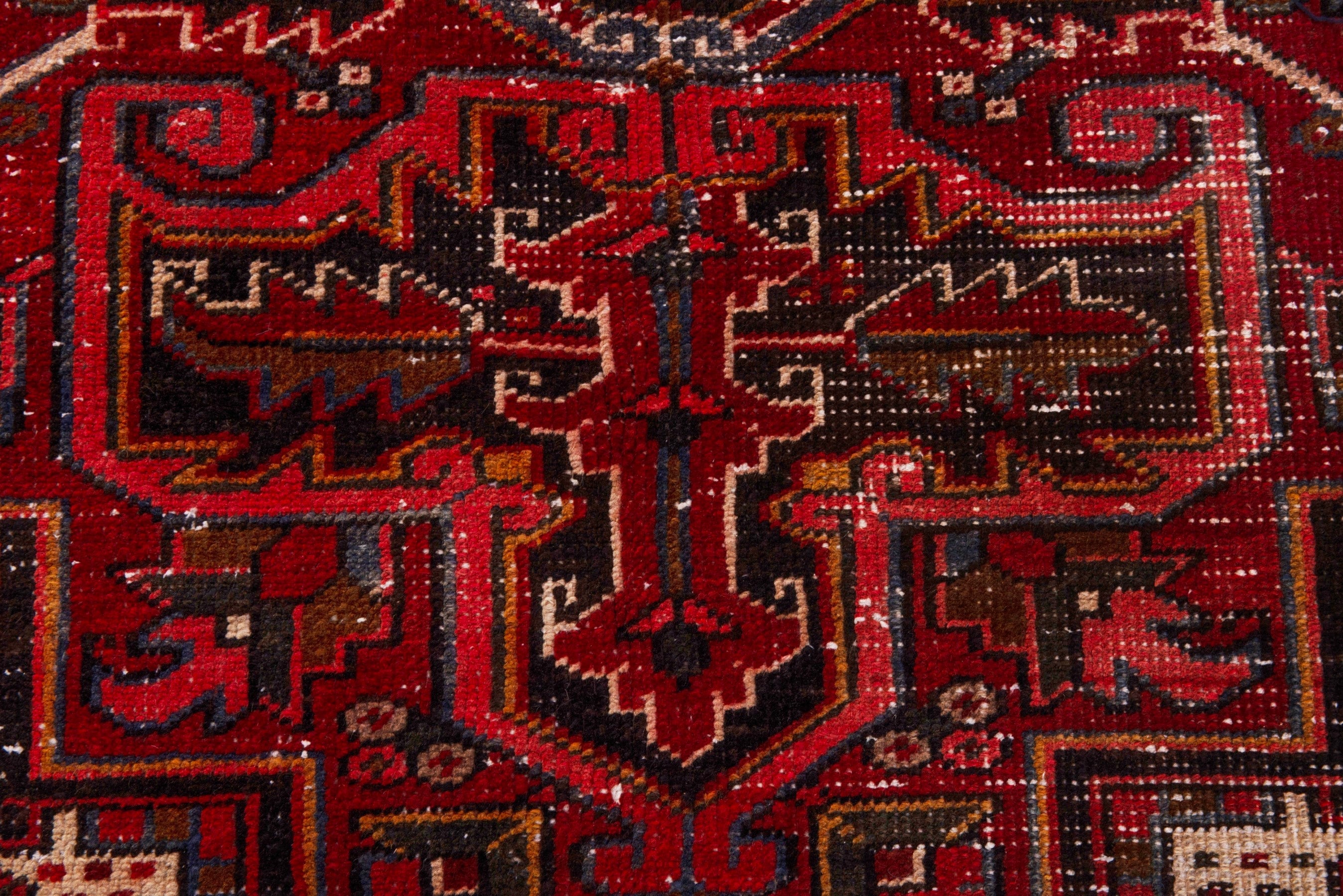 Persian Gorevan area rug in deep red and rust, view 12 of 21