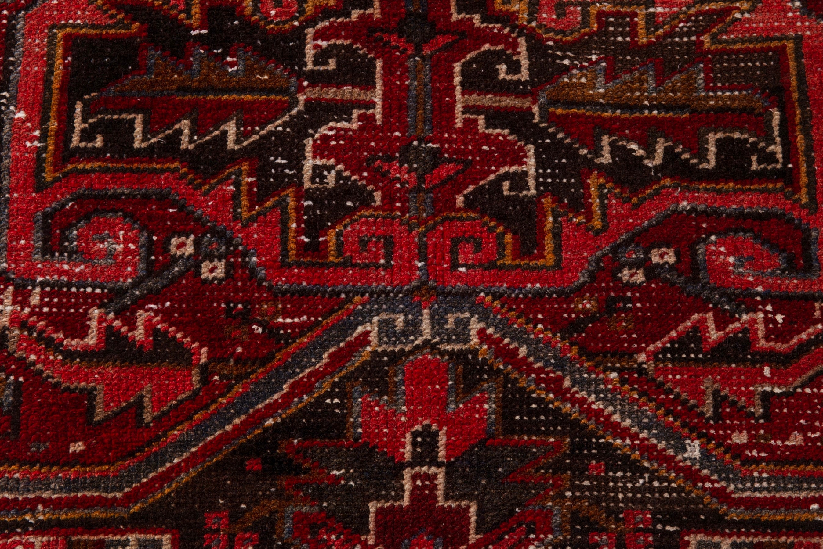 Persian Gorevan area rug in deep red and rust, view 14 of 21