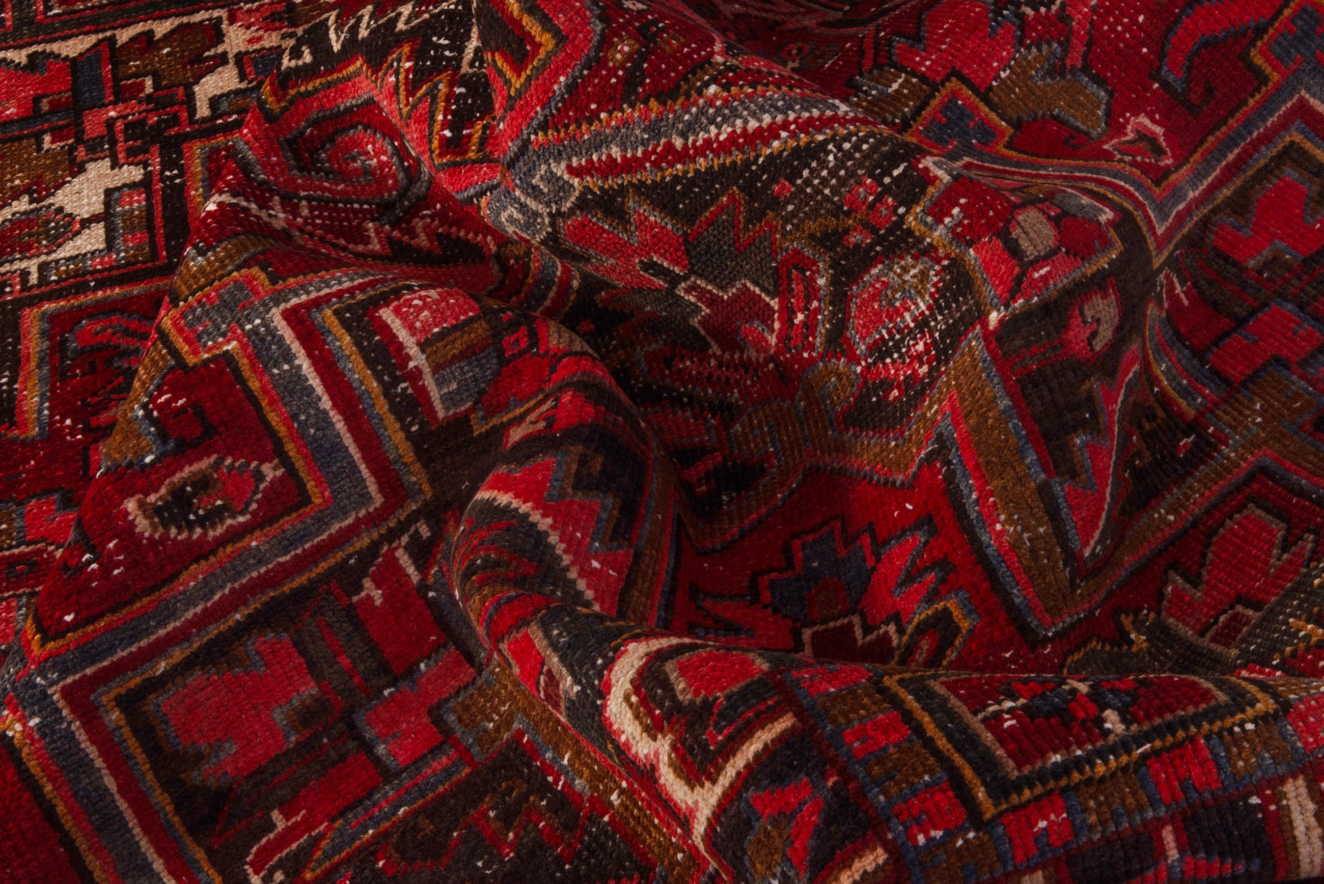 Persian Gorevan area rug in deep red and rust, view 18 of 21