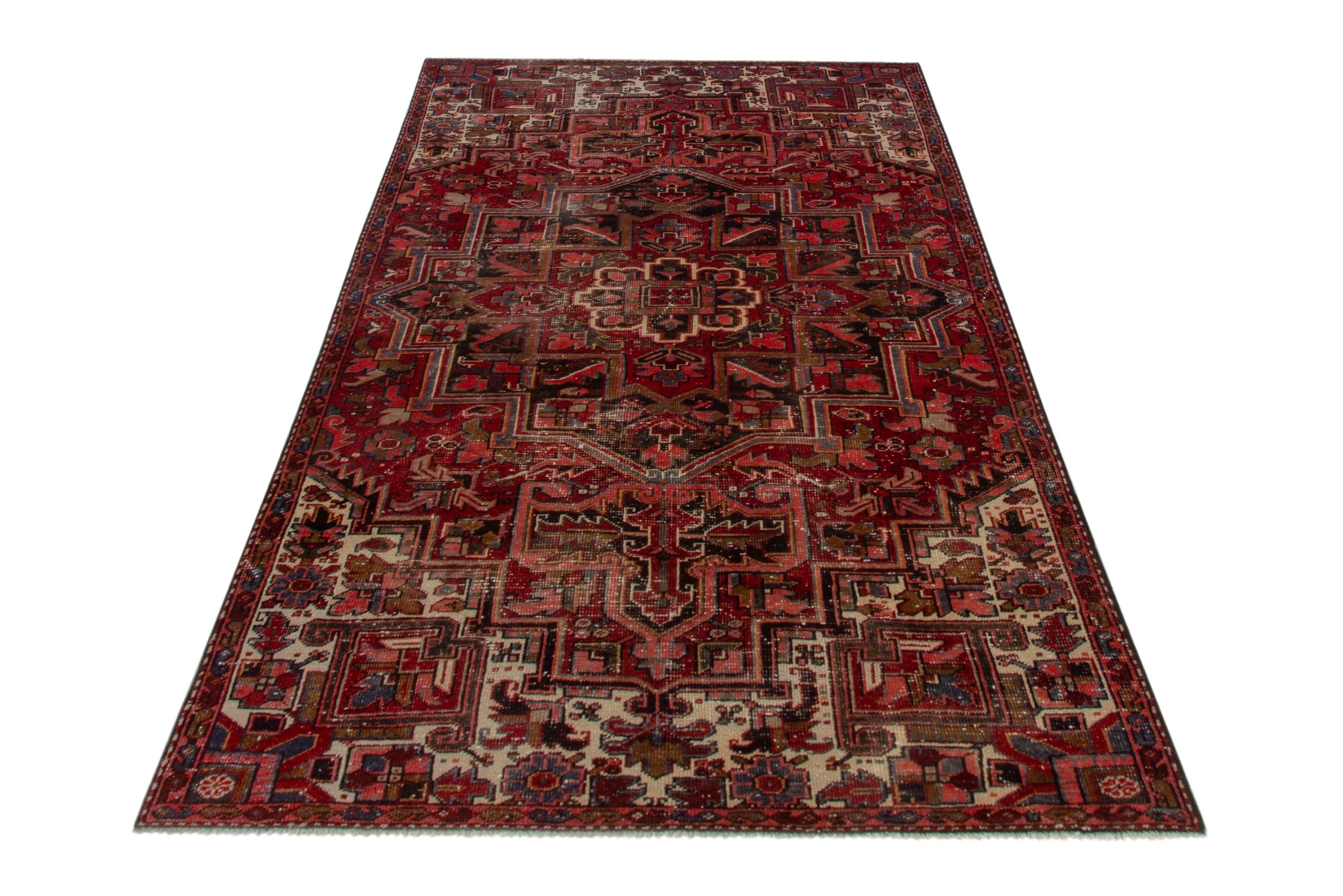 Persian Gorevan area rug in deep red and rust, view 2 of 21
