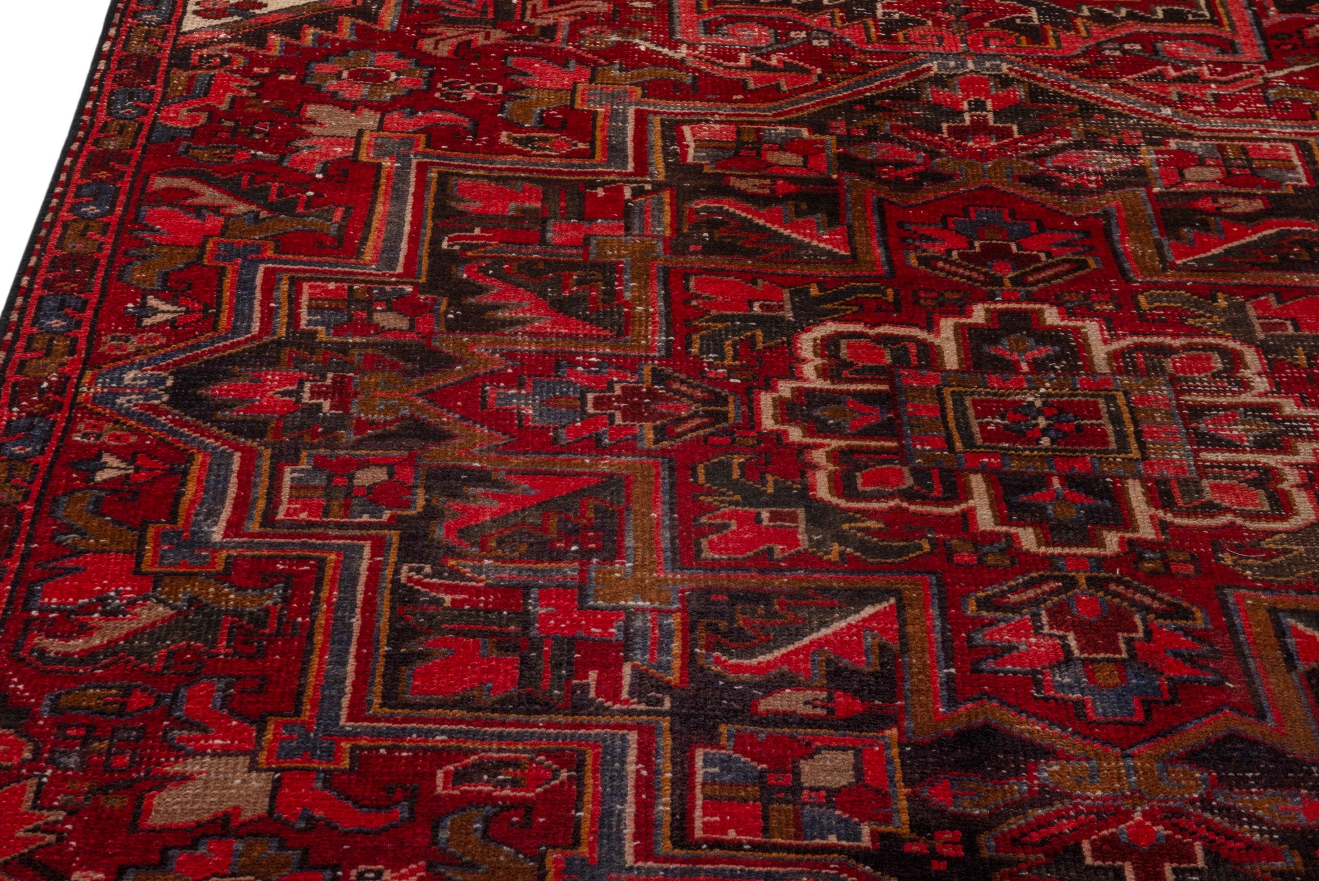 Persian Gorevan area rug in deep red and rust, view 7 of 21